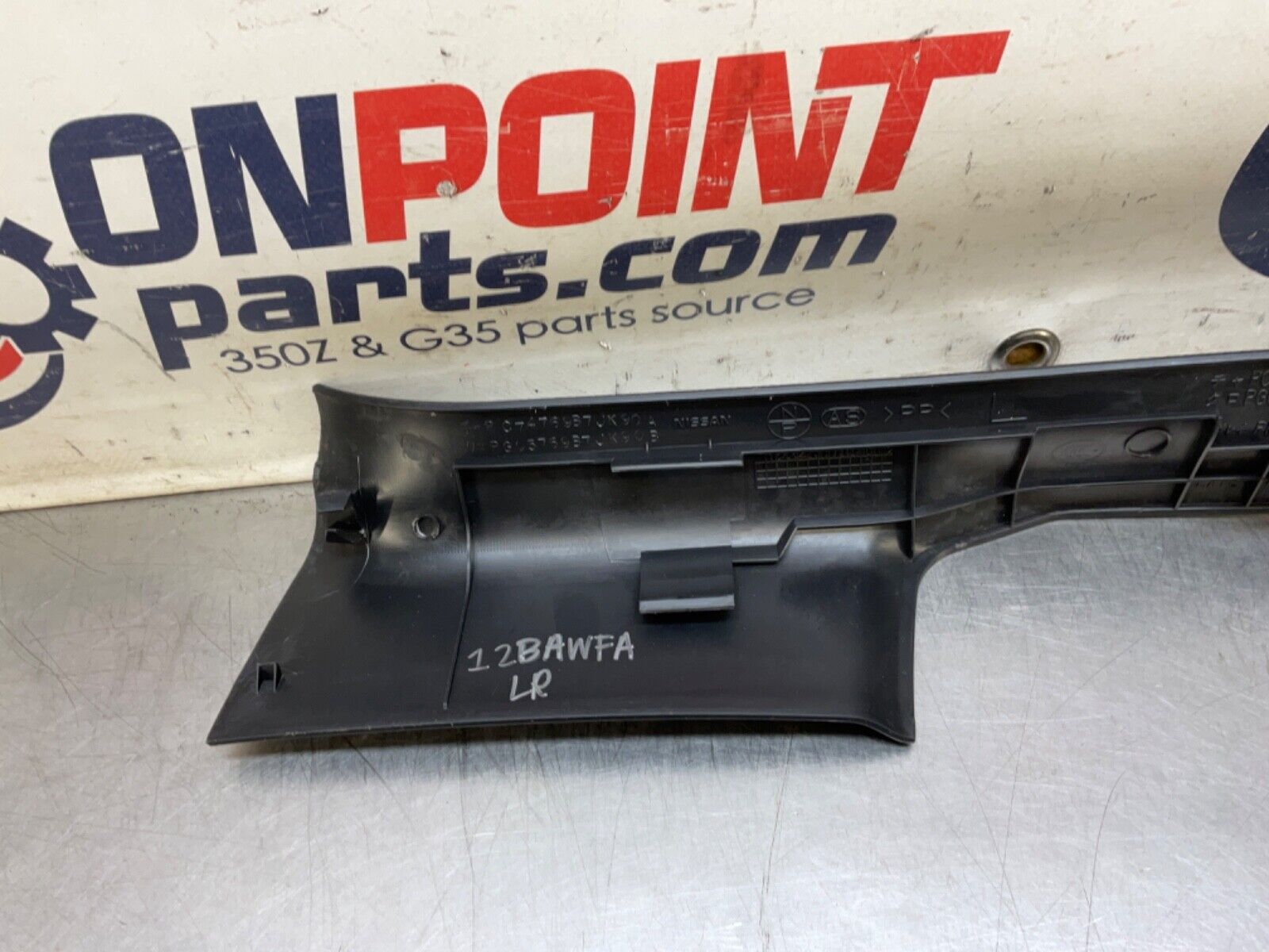 2009Infiniti V36 G37 Driver Left Rear Door Threshold Sill Trim 769B7 OEM 12BAWFA - On Point Parts Inc
