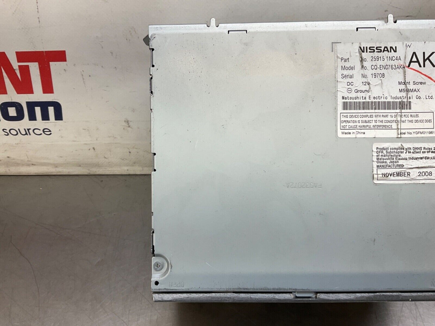 2009 Infiniti V36 G37 CD Radio Stereo Head Unit  OEM 12BAWFC - On Point Parts Inc