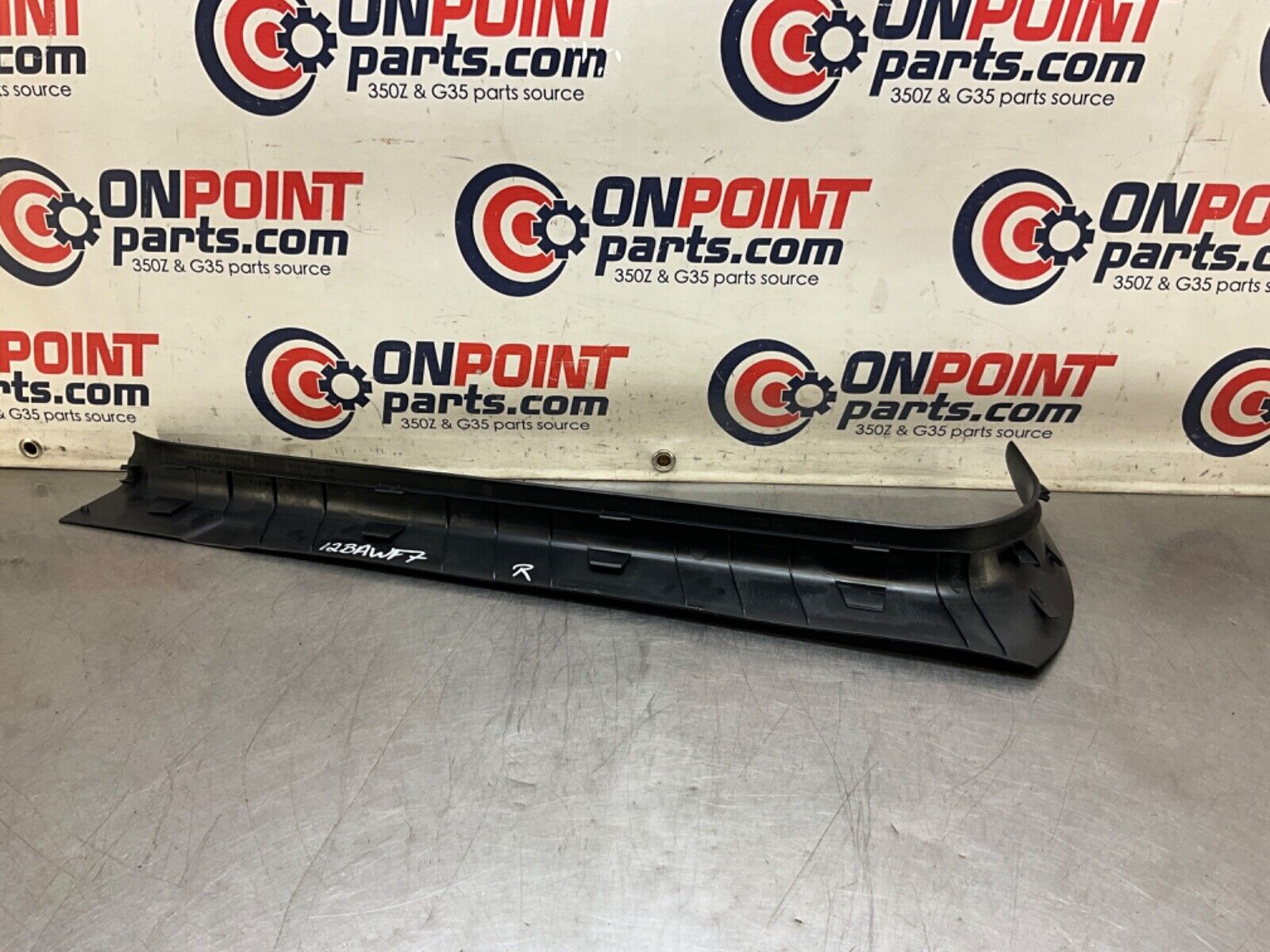 2009 Infiniti G37 Sedan Passenger Right Front Door Sill Trim OEM 12BAWF7 - On Point Parts Inc
