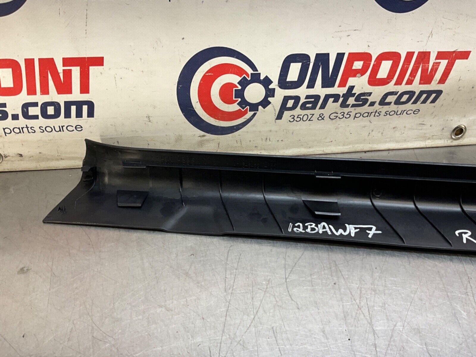 2009 Infiniti G37 Sedan Passenger Right Front Door Sill Trim OEM 12BAWF7 - On Point Parts Inc
