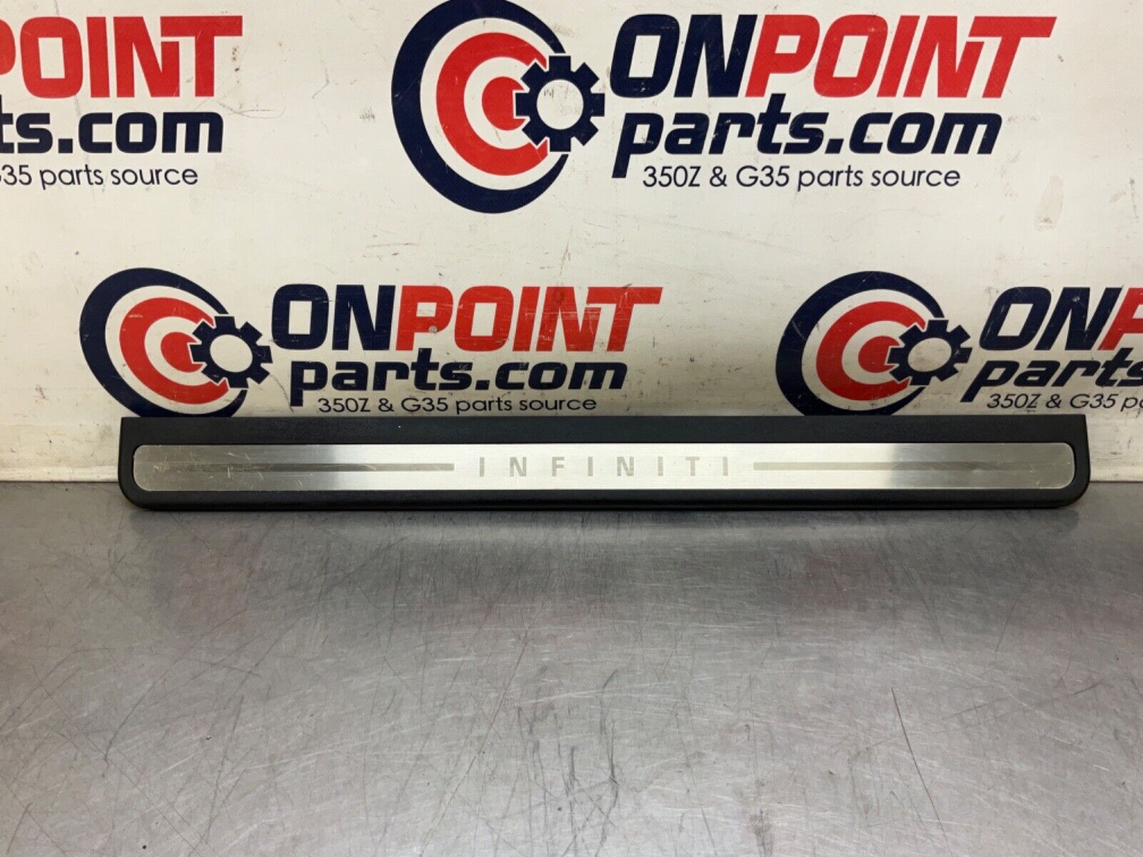 2009 Infiniti G37 Passenger Right Front Door Threshold Kick Plate OEM 12BAWF7 - On Point Parts Inc