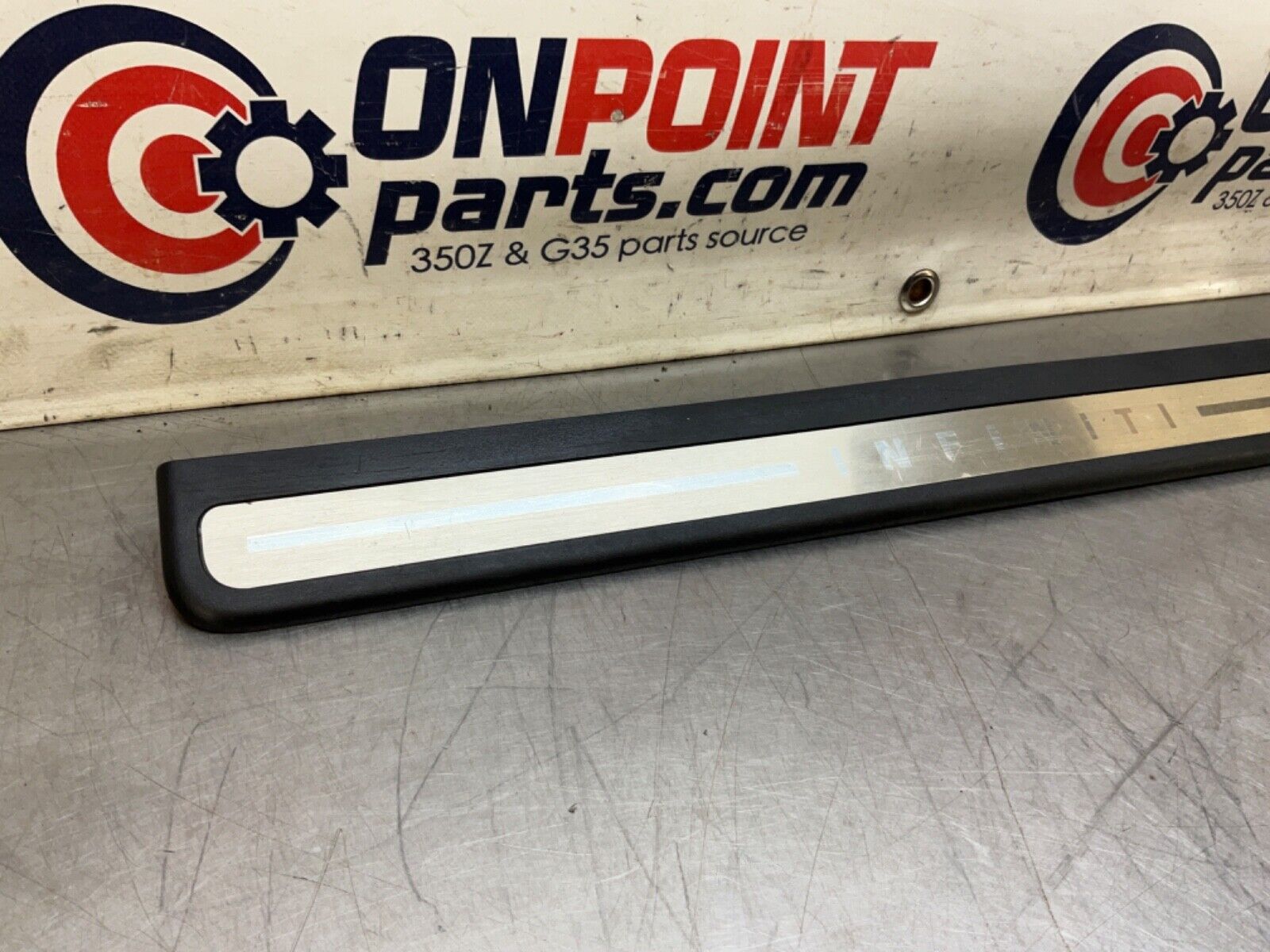 2009 Infiniti G37 Passenger Right Front Door Threshold Kick Plate OEM 12BAWF7 - On Point Parts Inc
