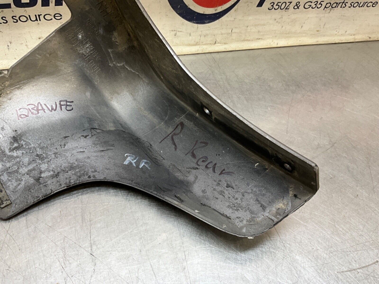 2009 Infiniti V36 G37 Passenger Right Rear Splash Guard Mud Flap OEM 12BAWFE - On Point Parts Inc