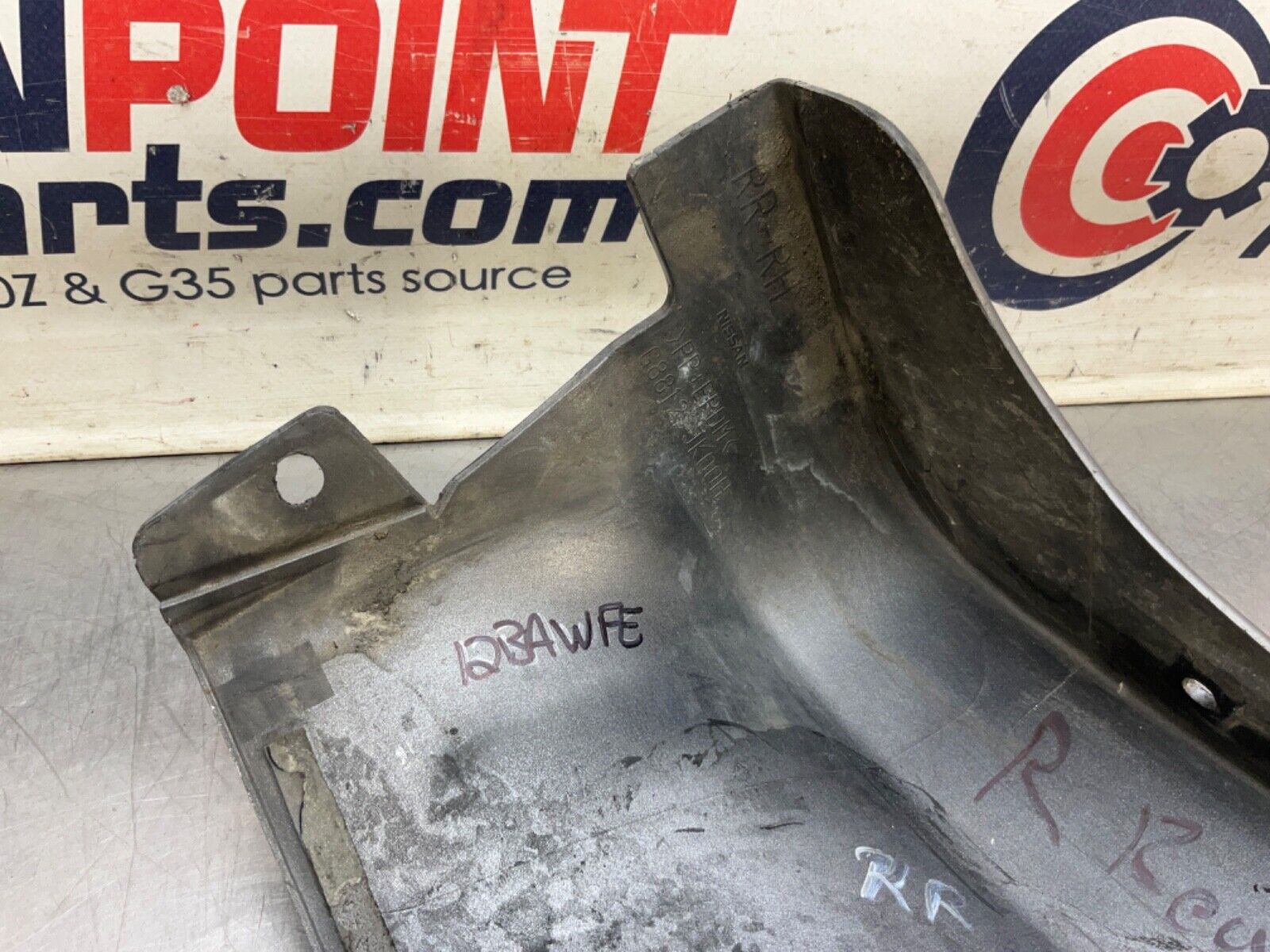 2009 Infiniti V36 G37 Passenger Right Rear Splash Guard Mud Flap OEM 12BAWFE - On Point Parts Inc