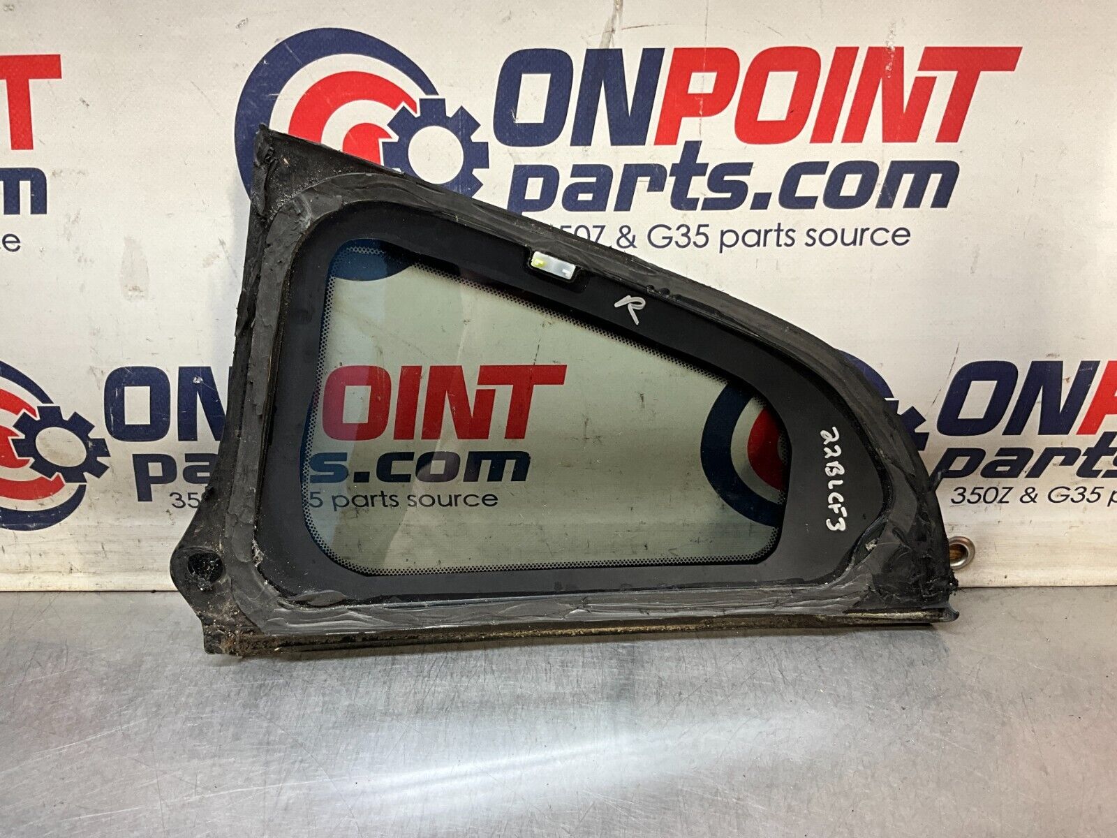 2004 Nissan Z33 350Z Passenger Right Rear Quarter Glass Side Window OEM 22BLCFE - On Point Parts Inc