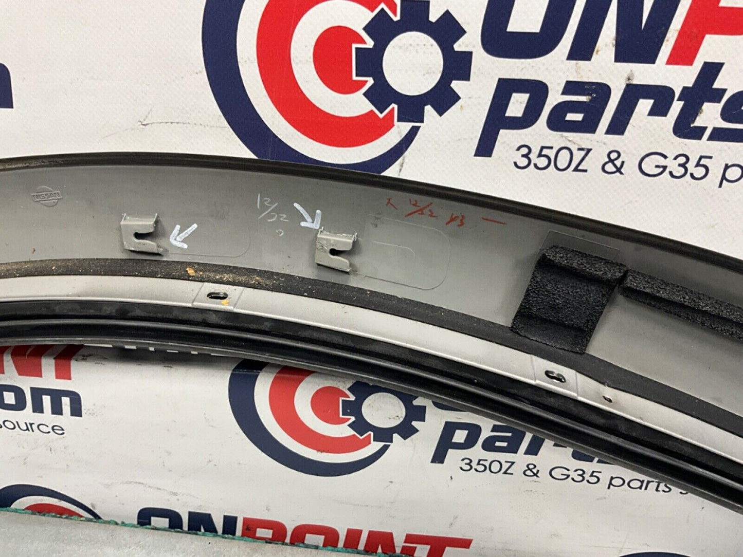 2007 Nissan Z33 350Z Passenger Right Exterior A Pillar Trim Complete OEM 25BBMF2 - On Point Parts Inc