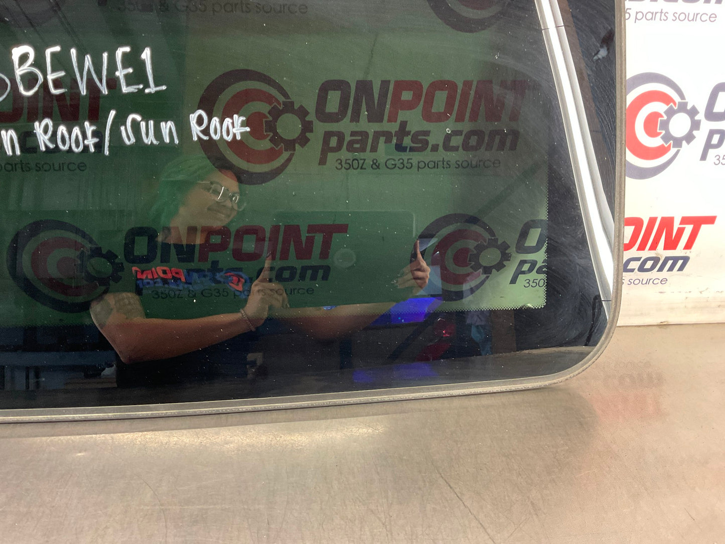 2003 Infiniti G35 Tinted Moon Sun Roof Glass OEM 13BEWE1 - On Point Parts Inc