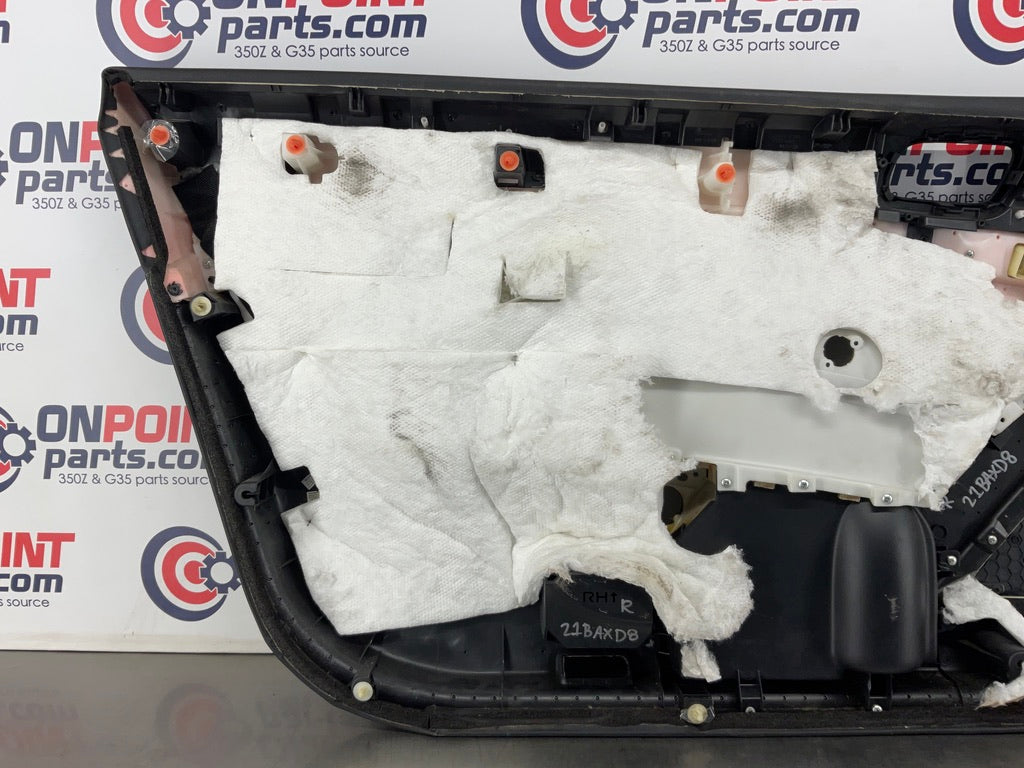 08-10 Infiniti G37 Coupe Right Interior Door Panel Black