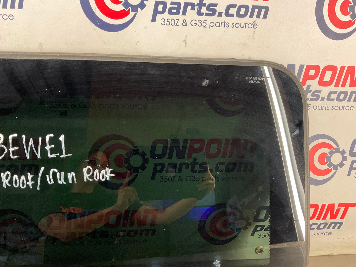 2003 Infiniti G35 Tinted Moon Sun Roof Glass OEM 13BEWE1 - On Point Parts Inc