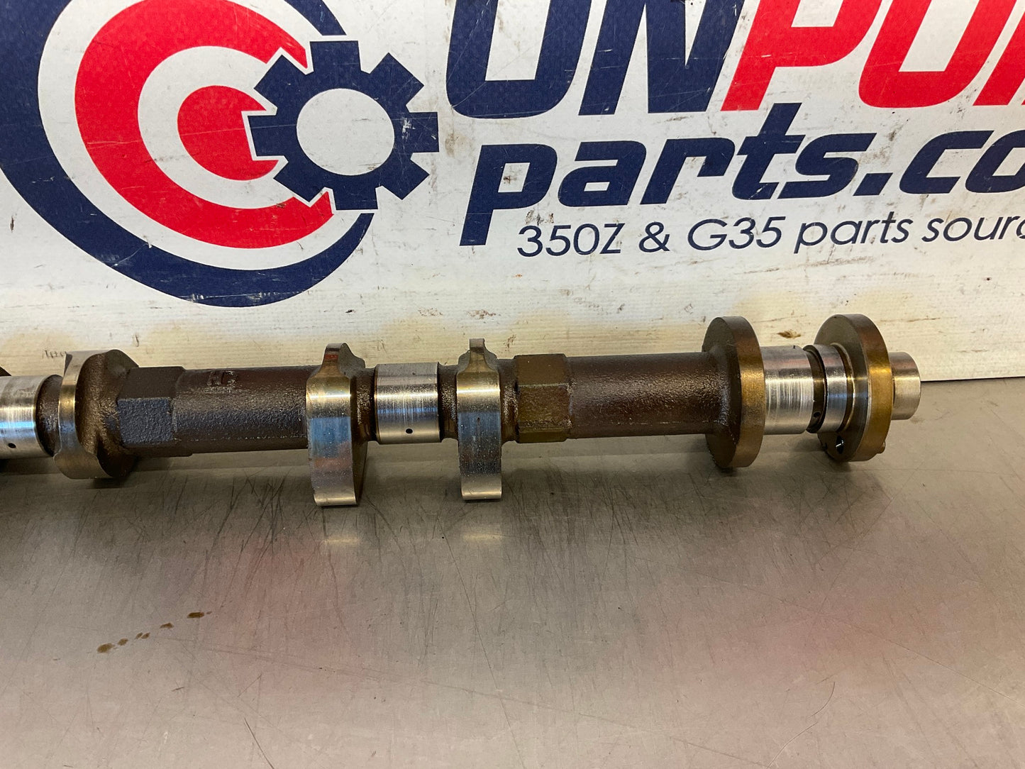 2014 Nissan 370Z Driver Left VQ37VHR Exhaust Cam Shaft and Sprocket OEM 23BDSD0 - On Point Parts Inc