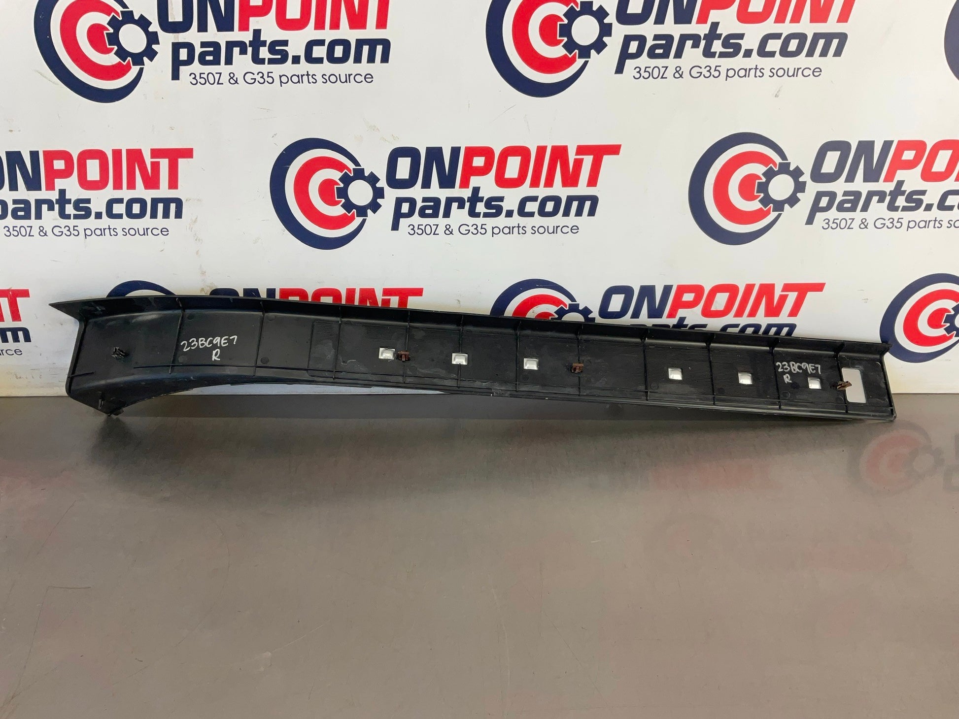 2006 Nissan 350Z Passenger Right Door Threshold Kick Plate Trim OEM 23BC9E7 - On Point Parts Inc
