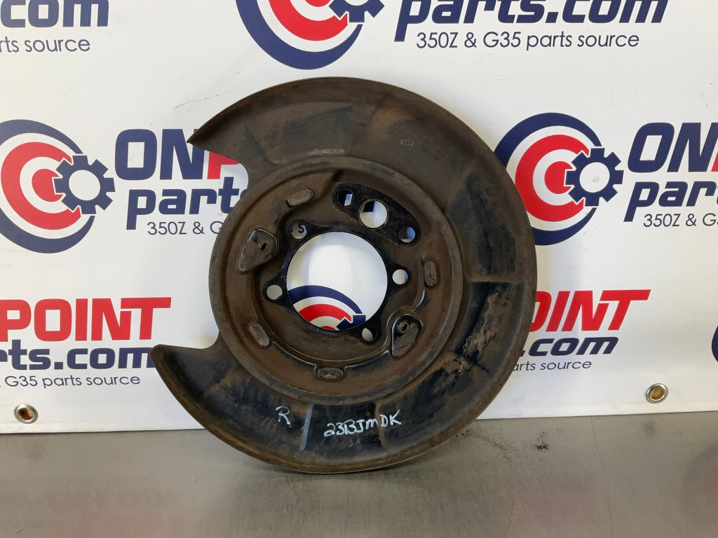 2008 Nissan 350Z Passenger Right Rear Brake Dust Shield OEM 23BJMDK - On Point Parts Inc