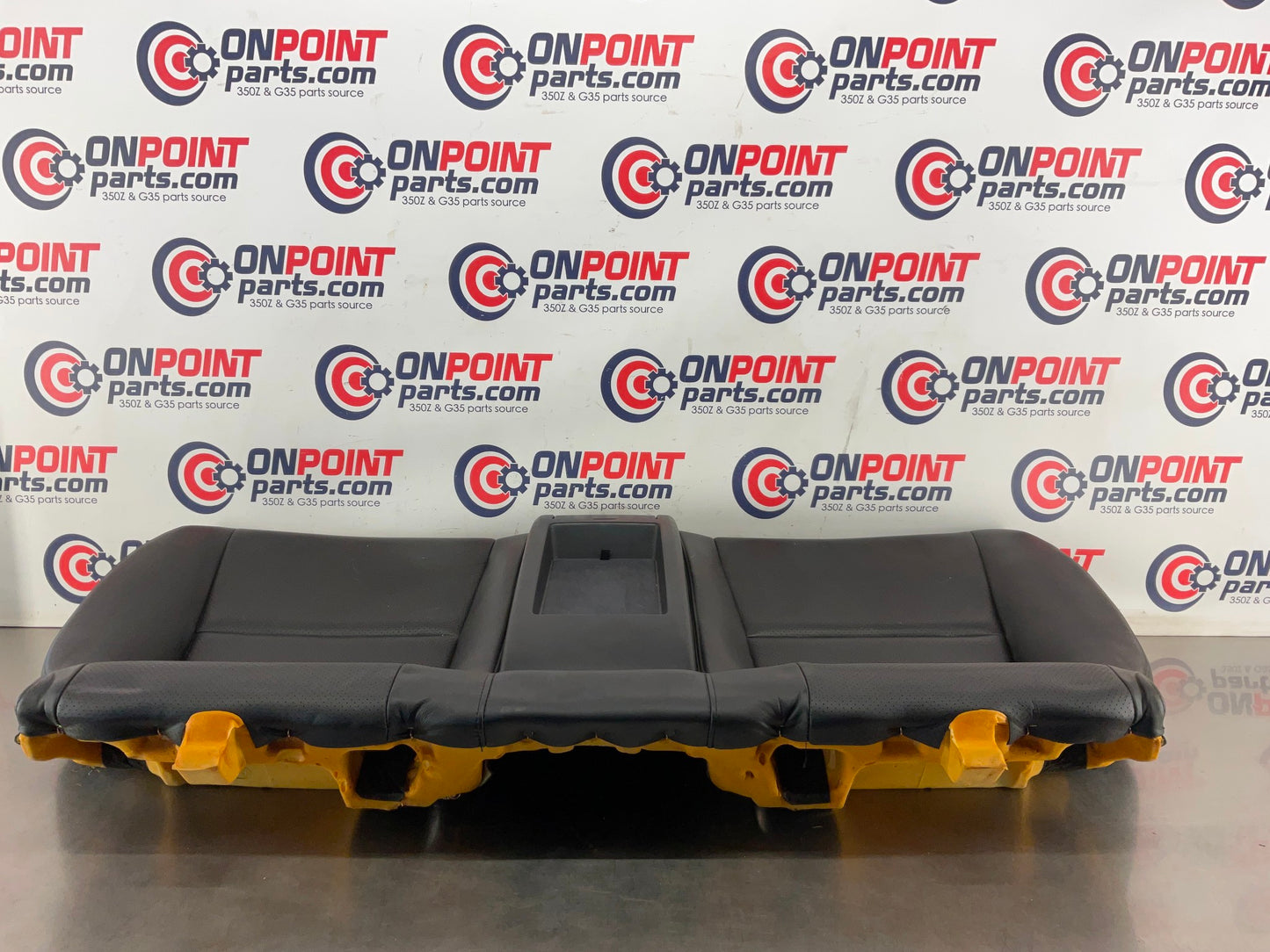 2003 Infiniti G35 Rear Lower Leather Seat Cushion with Cup Holders OEM 13BEWE9 - On Point Parts Inc