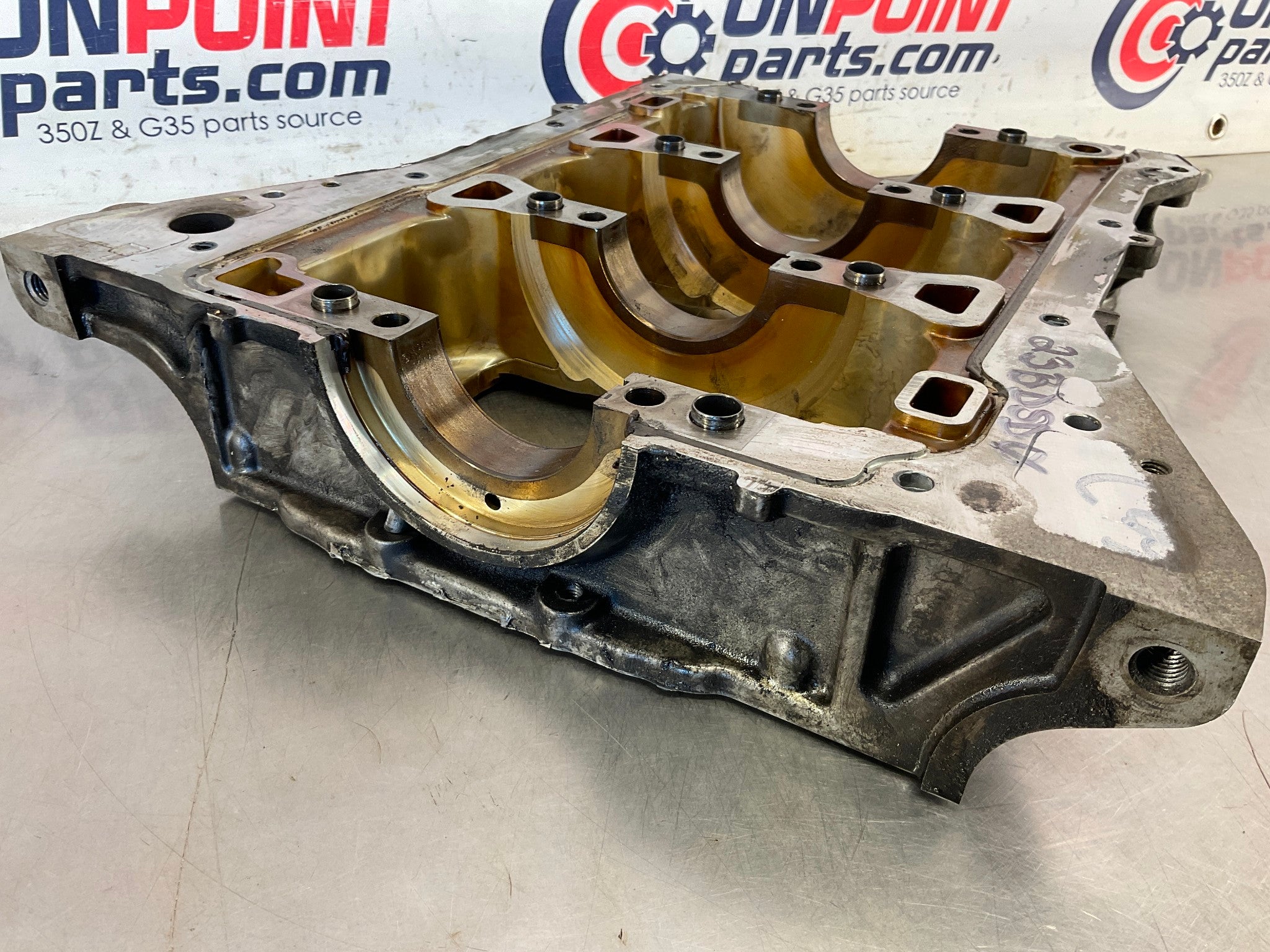 2014 Nissan 370Z VQ37VHR Crankshaft Crank Case Girdle OEM 23BDSD0
