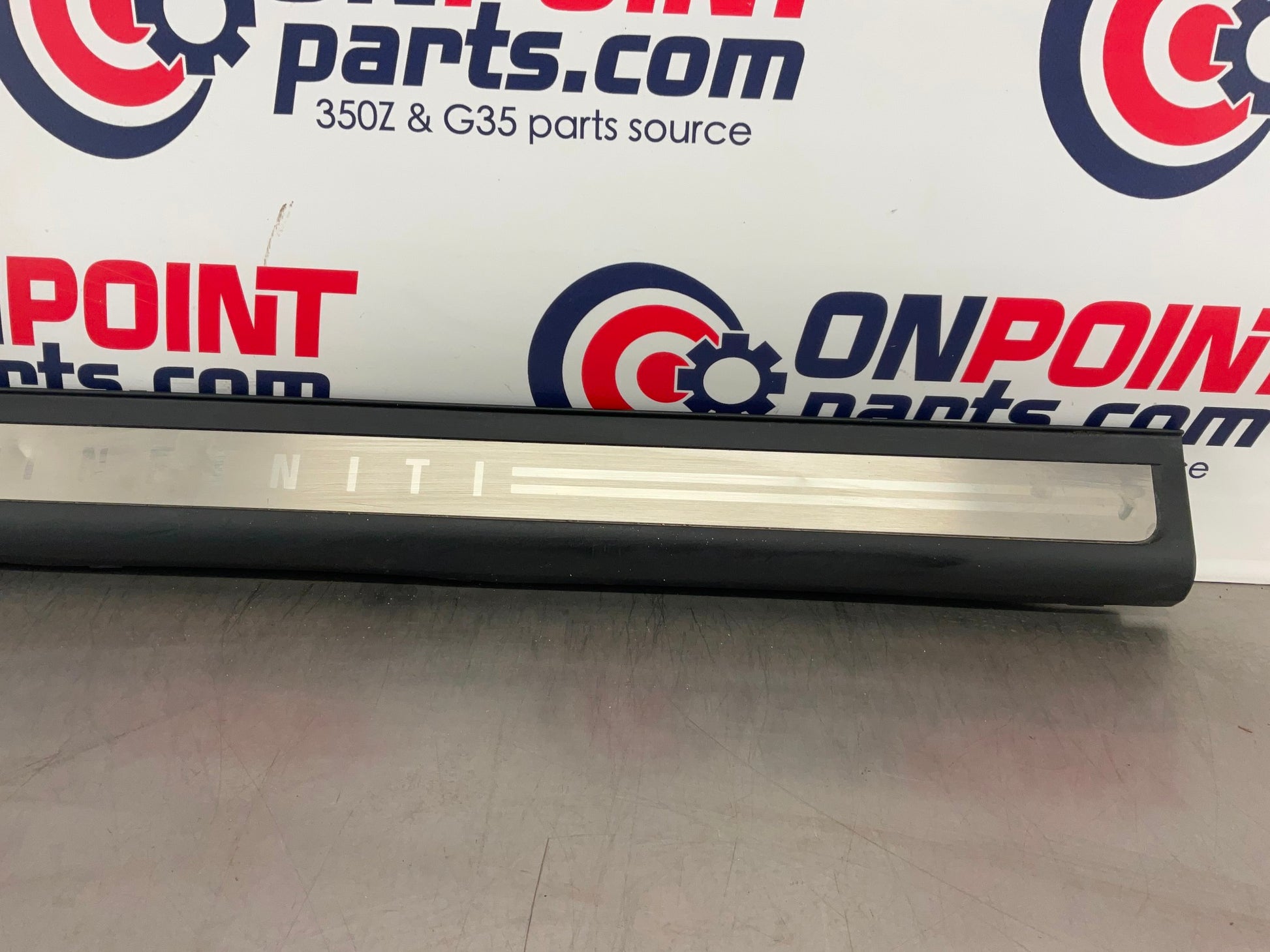 2003 Infiniti G35 Passenger Right Door Threshold Kick Plate Trim OEM 11BJRD7 - On Point Parts Inc