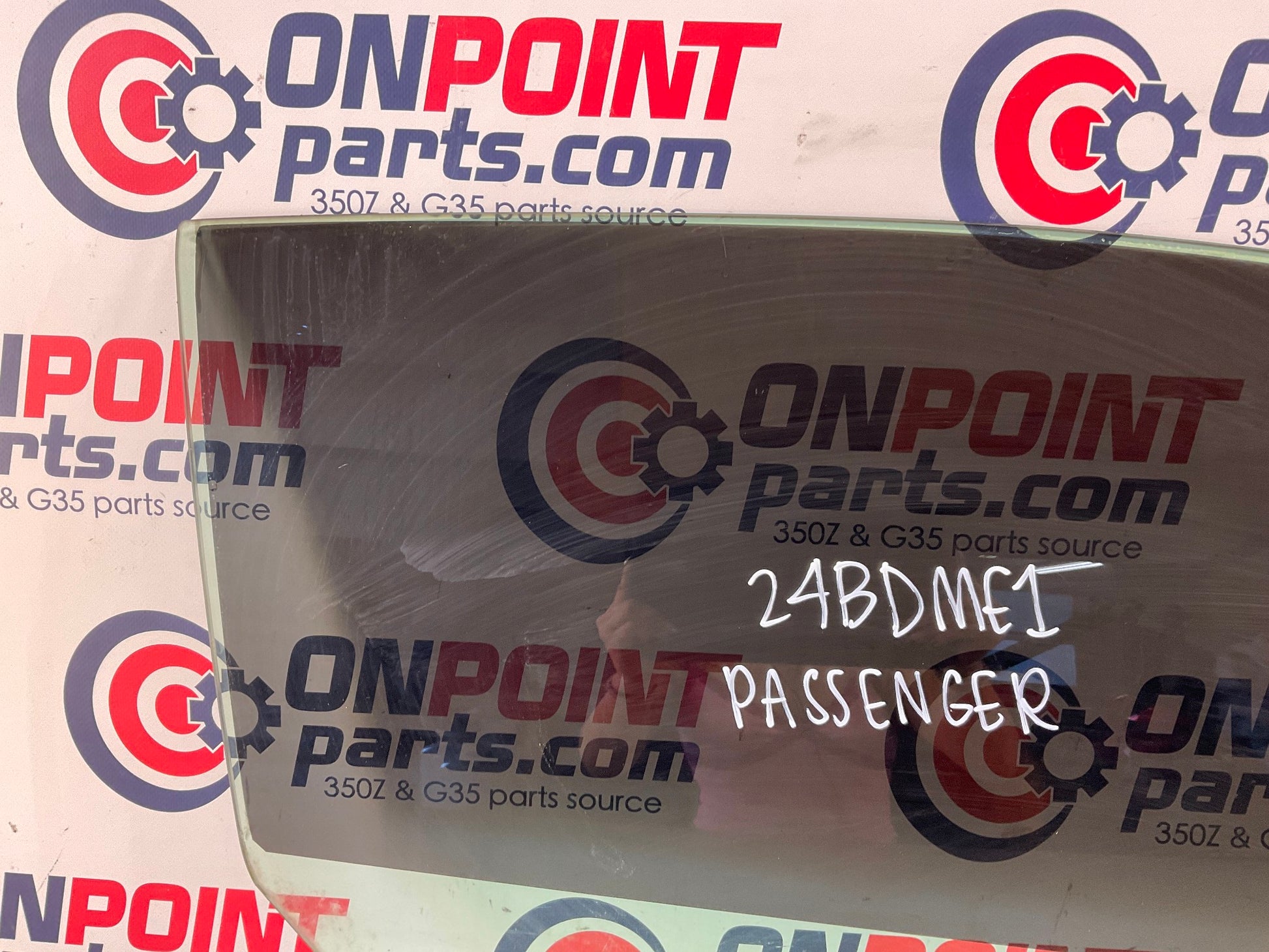 2012 Nissan 370Z Passenger Right Tinted Window Glass OEM 24BDME1 - On Point Parts Inc