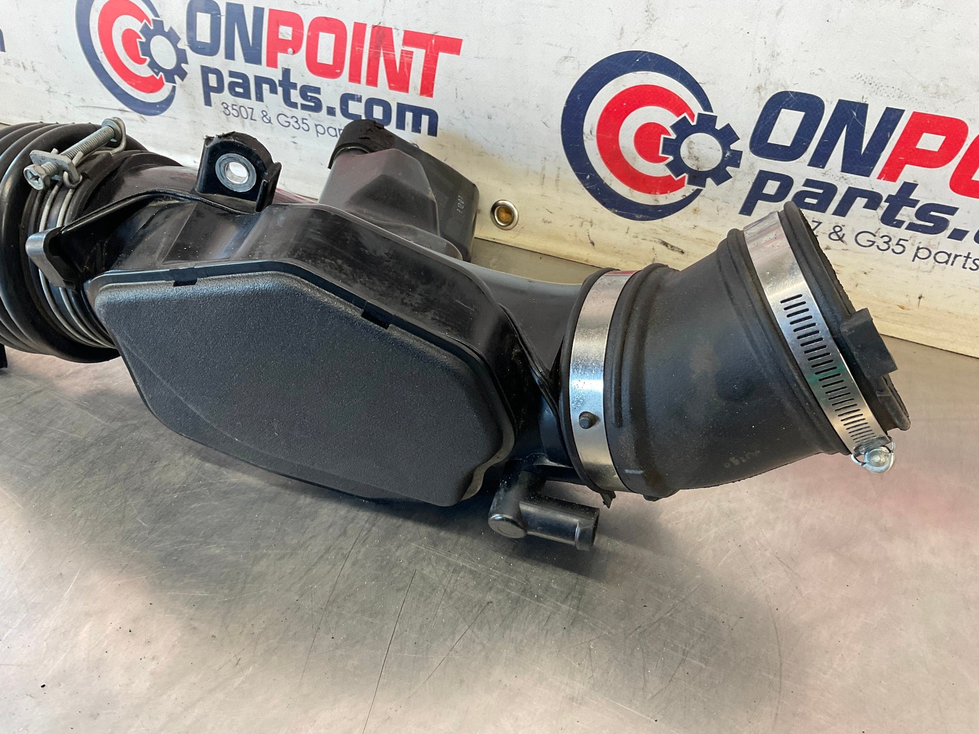 2005 Infiniti G35 Air Intake Duct Tube Resonator MAF Mass Airflow OEM 24BFFE3 - On Point Parts Inc