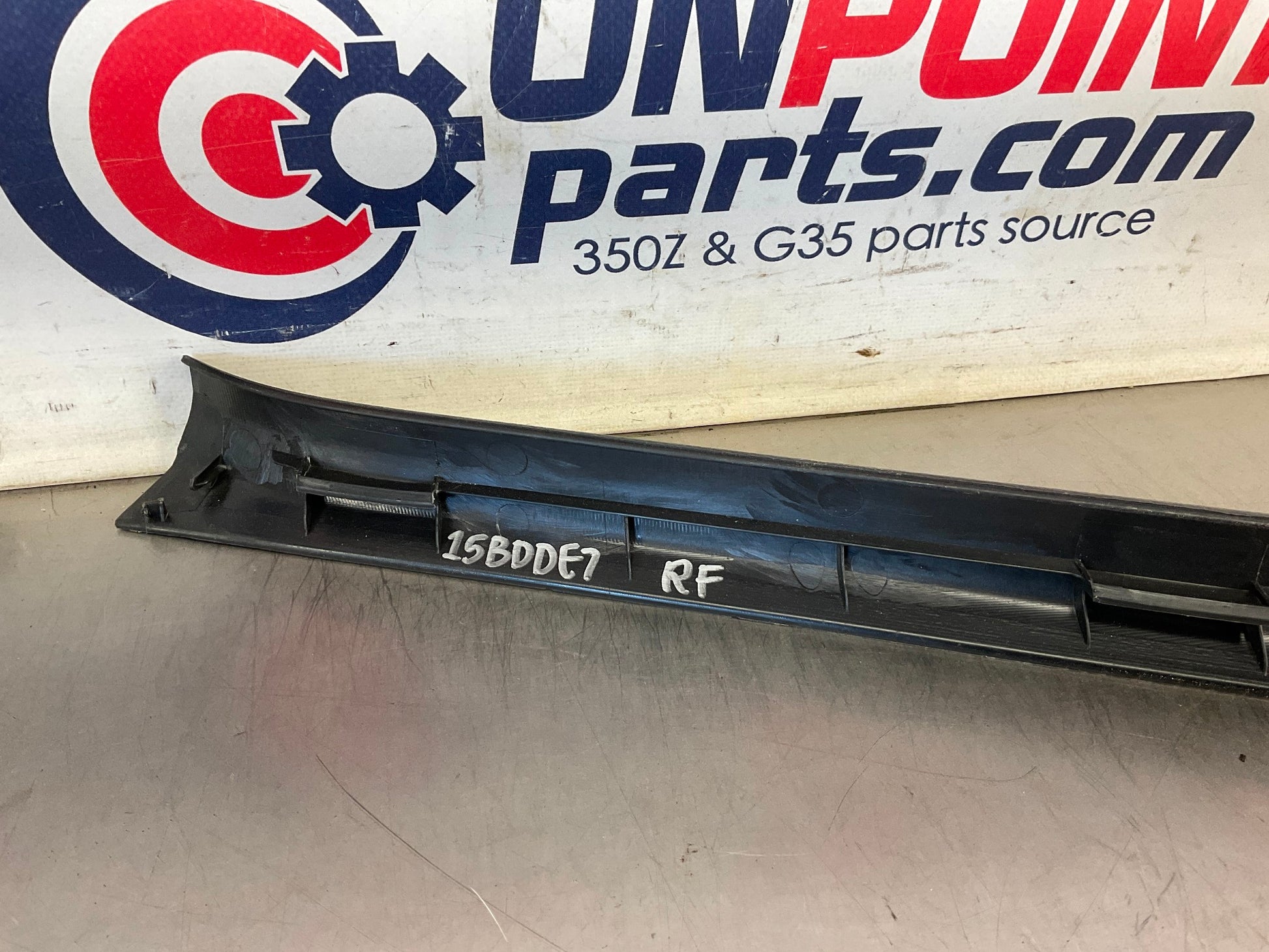 2003 Infiniti G35 Passenger Right Front Door Threshold Sill Trim OEM 15BDDE7 - On Point Parts Inc