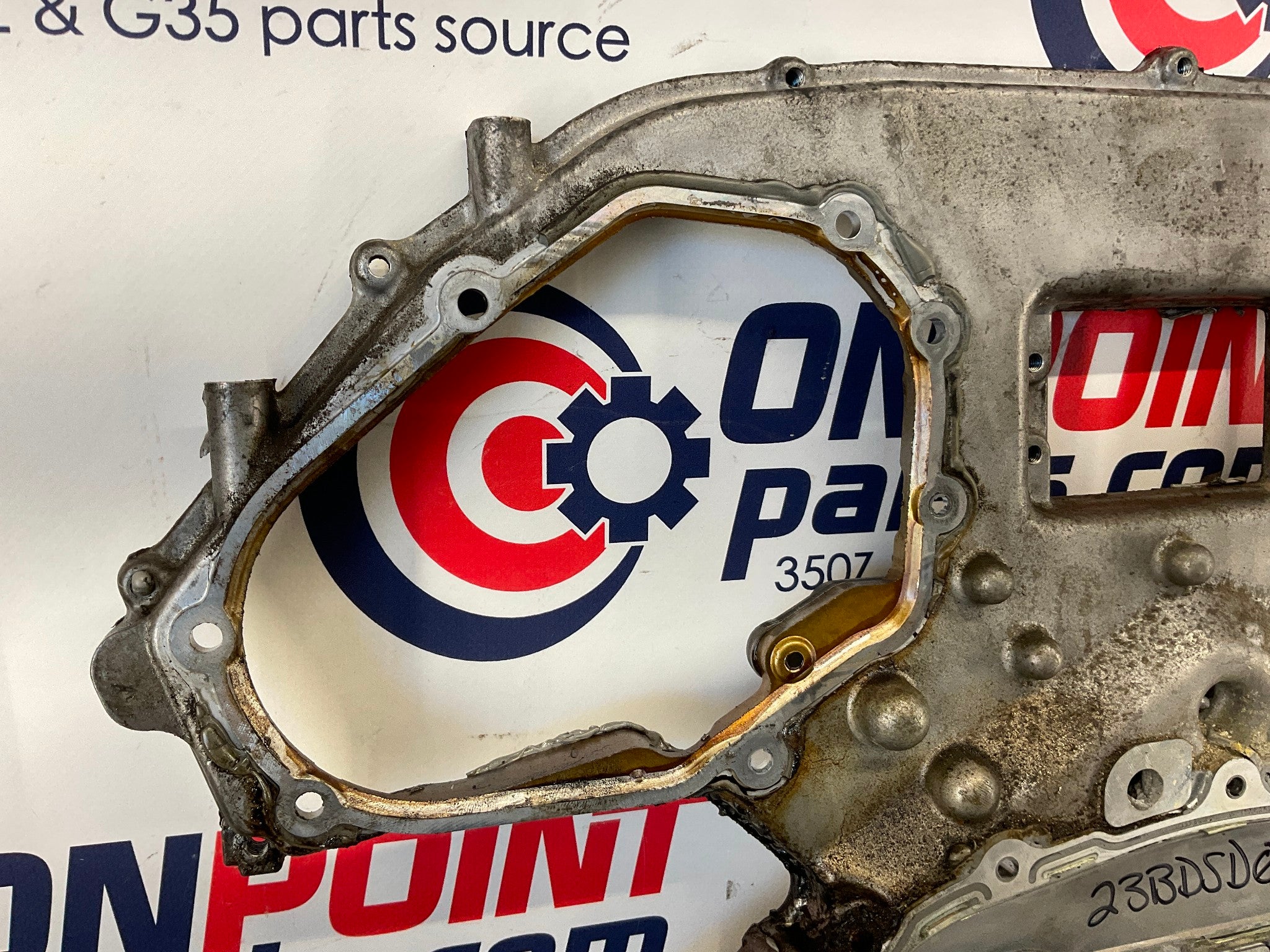 09-20 Nissan 370Z G37 Q50 Rear VQ37VHR Timing Chain Cover
