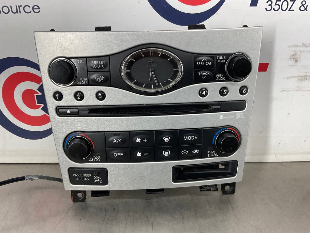2008 Infiniti G37 Center Dash Clock AC Radio CD Controls 68260 OEM 21BAXDC - On Point Parts Inc