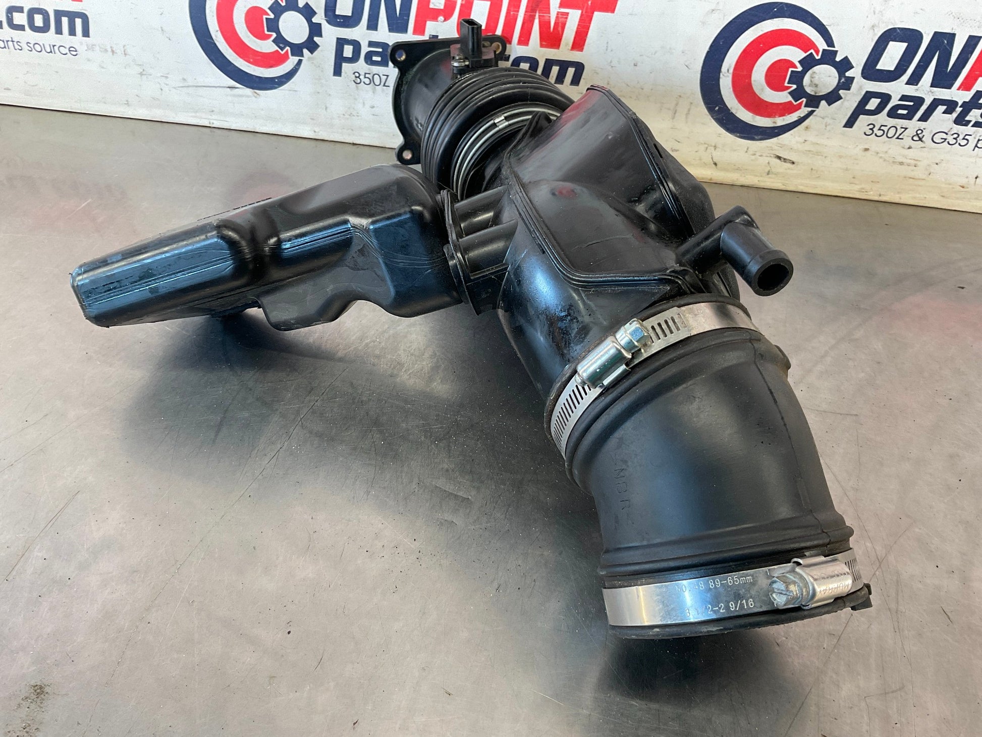 2005 Infiniti G35 Air Intake Duct Tube Resonator MAF Mass Airflow OEM 24BFFE3 - On Point Parts Inc