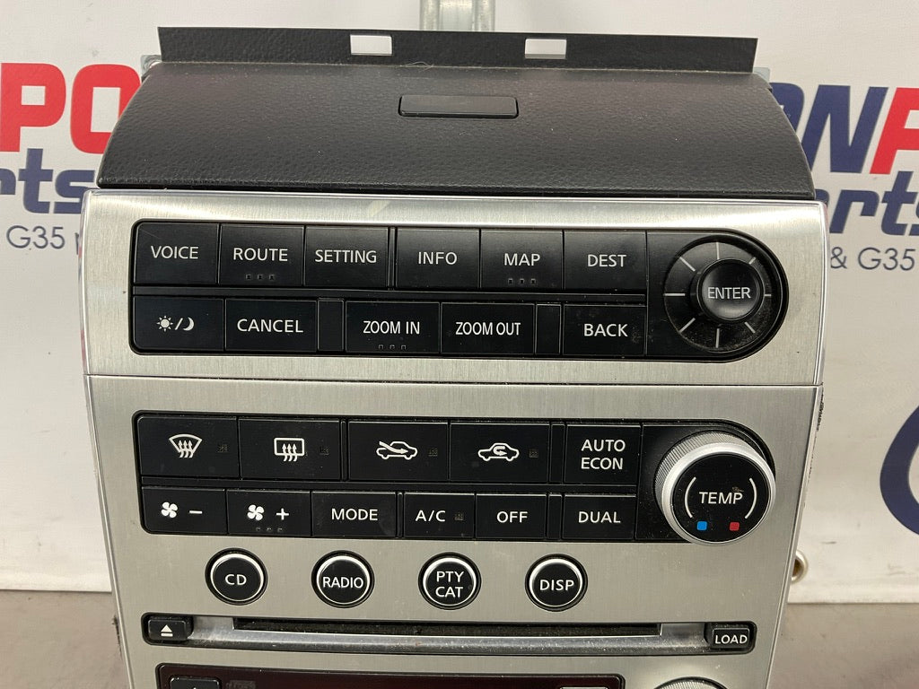 2006 Infiniti G35 Sedan Navigation Radio CD Climate Control Display OEM 25BJ1DC - On Point Parts Inc