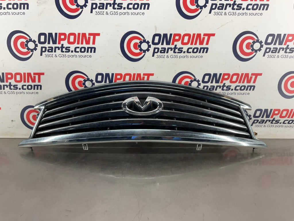 2013 Infiniti G37 Sedan Front Bumper Upper Grille with Emblem 62310 OEM 12BCGE2 - On Point Parts Inc