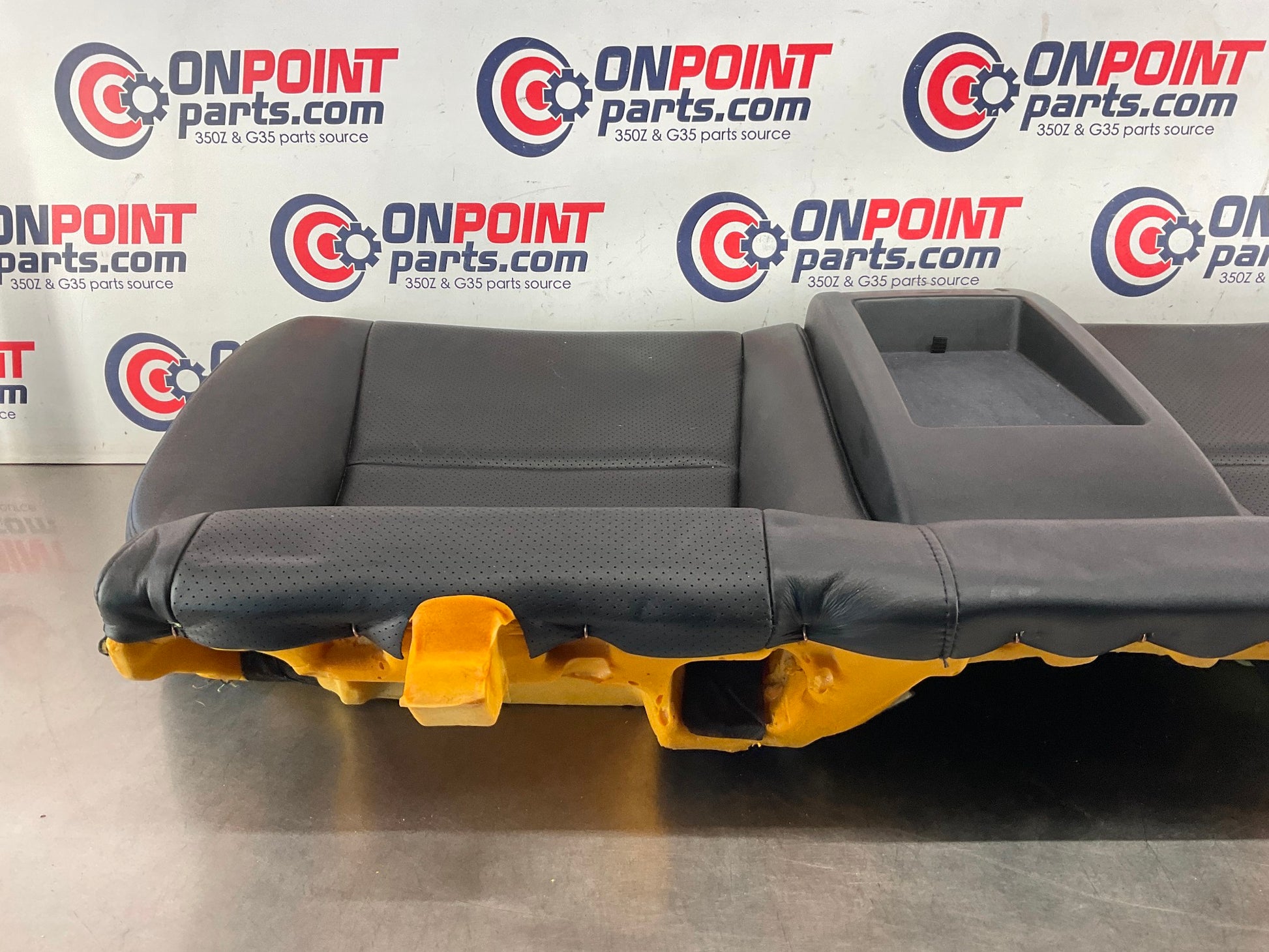 2003 Infiniti G35 Rear Lower Leather Seat Cushion with Cup Holders OEM 13BEWE9 - On Point Parts Inc