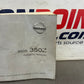 2004 Nissan 350Z Original Owner's Manual OEM 14BEQEC - On Point Parts Inc