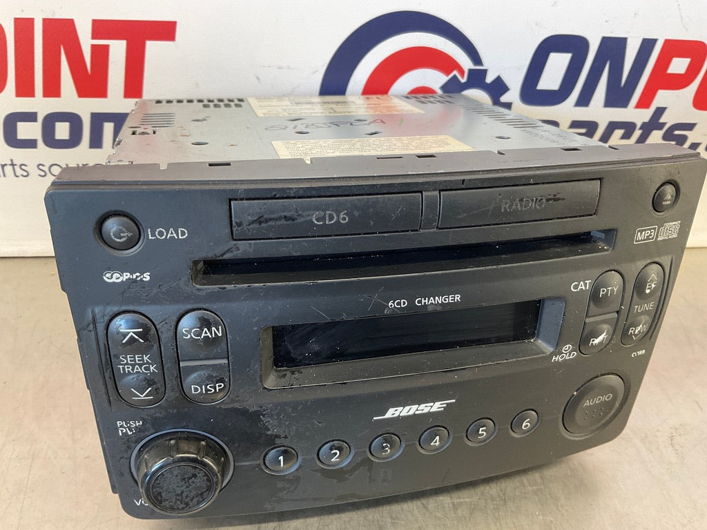 2006 Nissan 350Z Bose 6CD Stereo Radio Head Unit OEM 21BJFDA - On Point Parts Inc