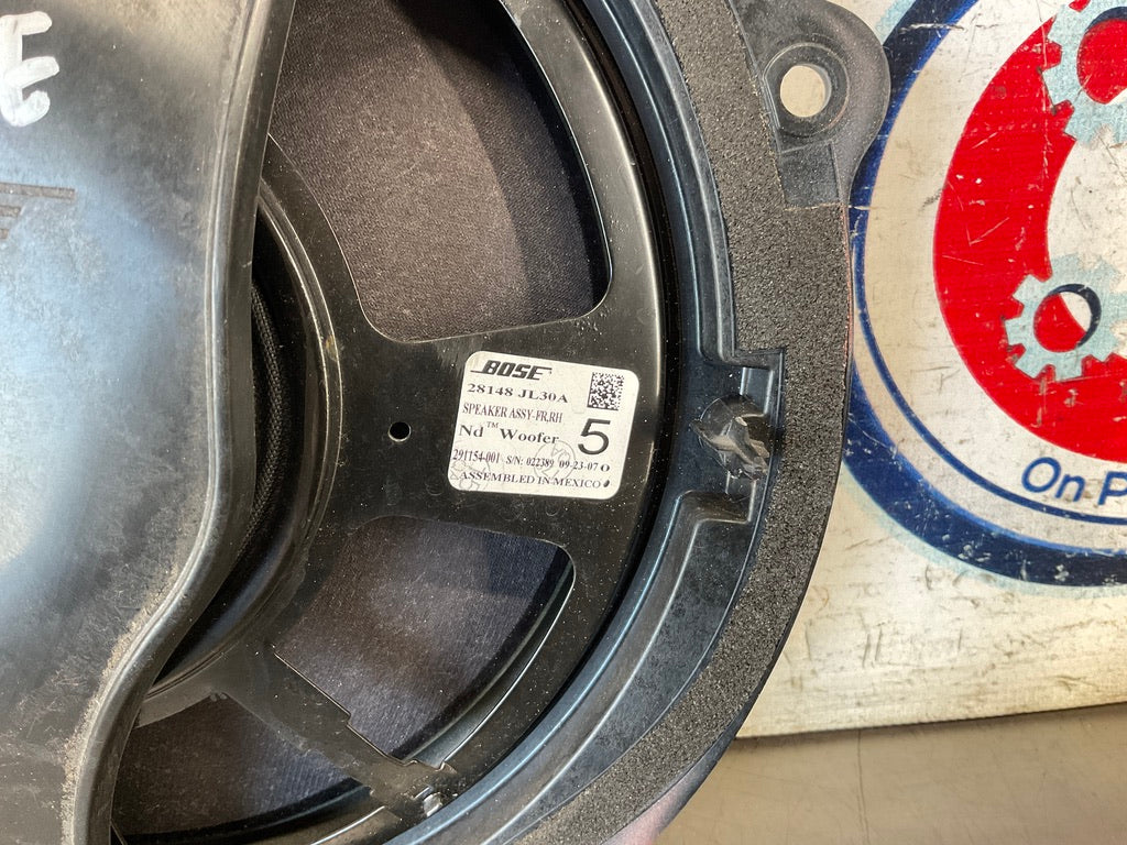 2008 Infiniti G37 Passenger Right Bose Door Subwoofer Speaker OEM 13BI0DE - On Point Parts Inc