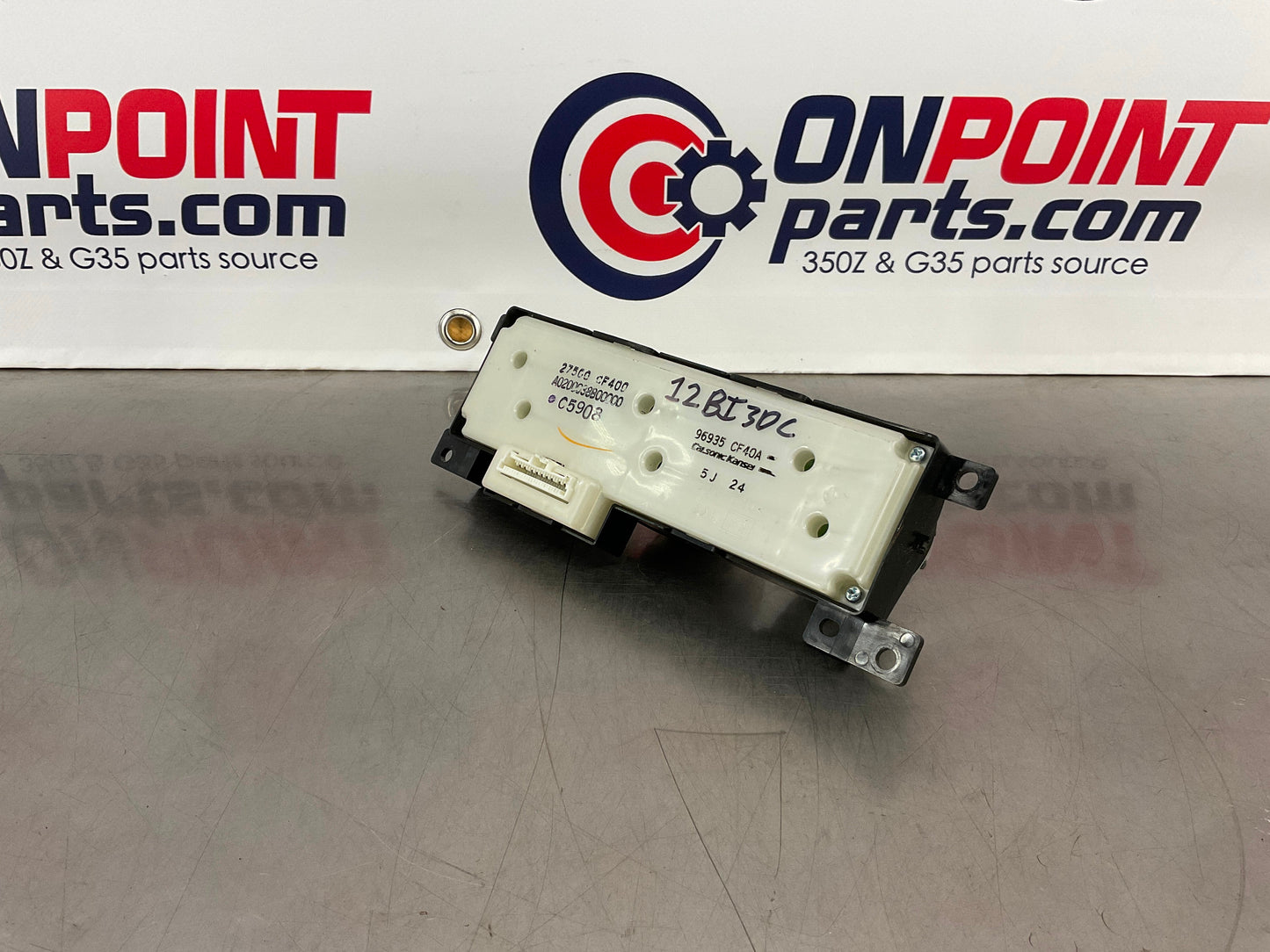 2006 Nissan 350Z Front AC Climate Controls and Switches OEM 12BI3DC - On Point Parts Inc