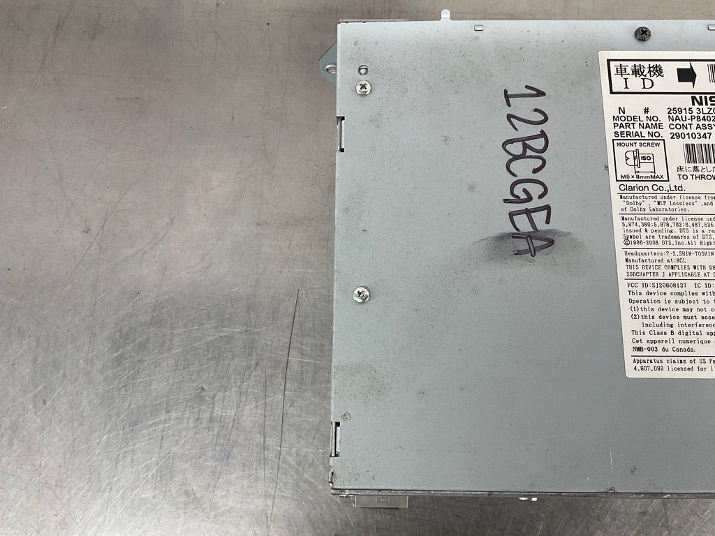 2013 Infiniti G37 Radio Receiver CD Player Head Unit 25915 OEM 12BCGEA - On Point Parts Inc