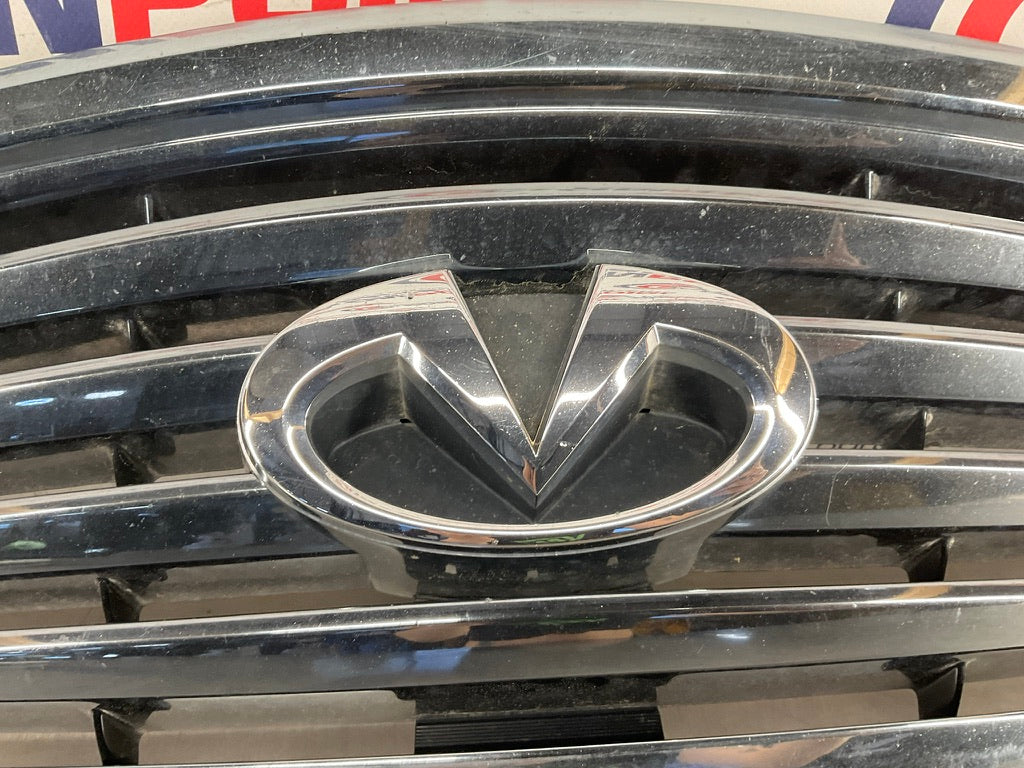 2013 Infiniti G37 Sedan Front Bumper Upper Grille with Emblem 62310 OEM 12BCGE2 - On Point Parts Inc