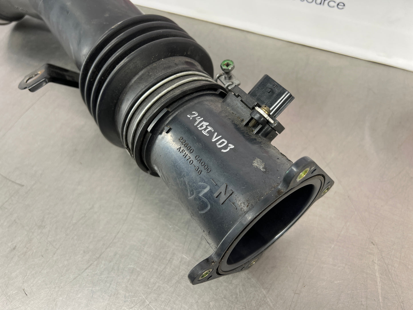 2004 Nissan 350Z Air Intake Tube with MAF Mass Airflow Sensor OEM 24BIVD3 - On Point Parts Inc