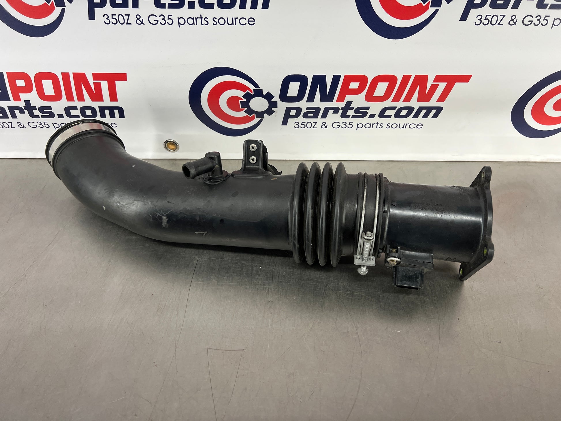 2004 Nissan 350Z Air Intake Tube with MAF Mass Airflow Sensor OEM 24BIVD3 - On Point Parts Inc