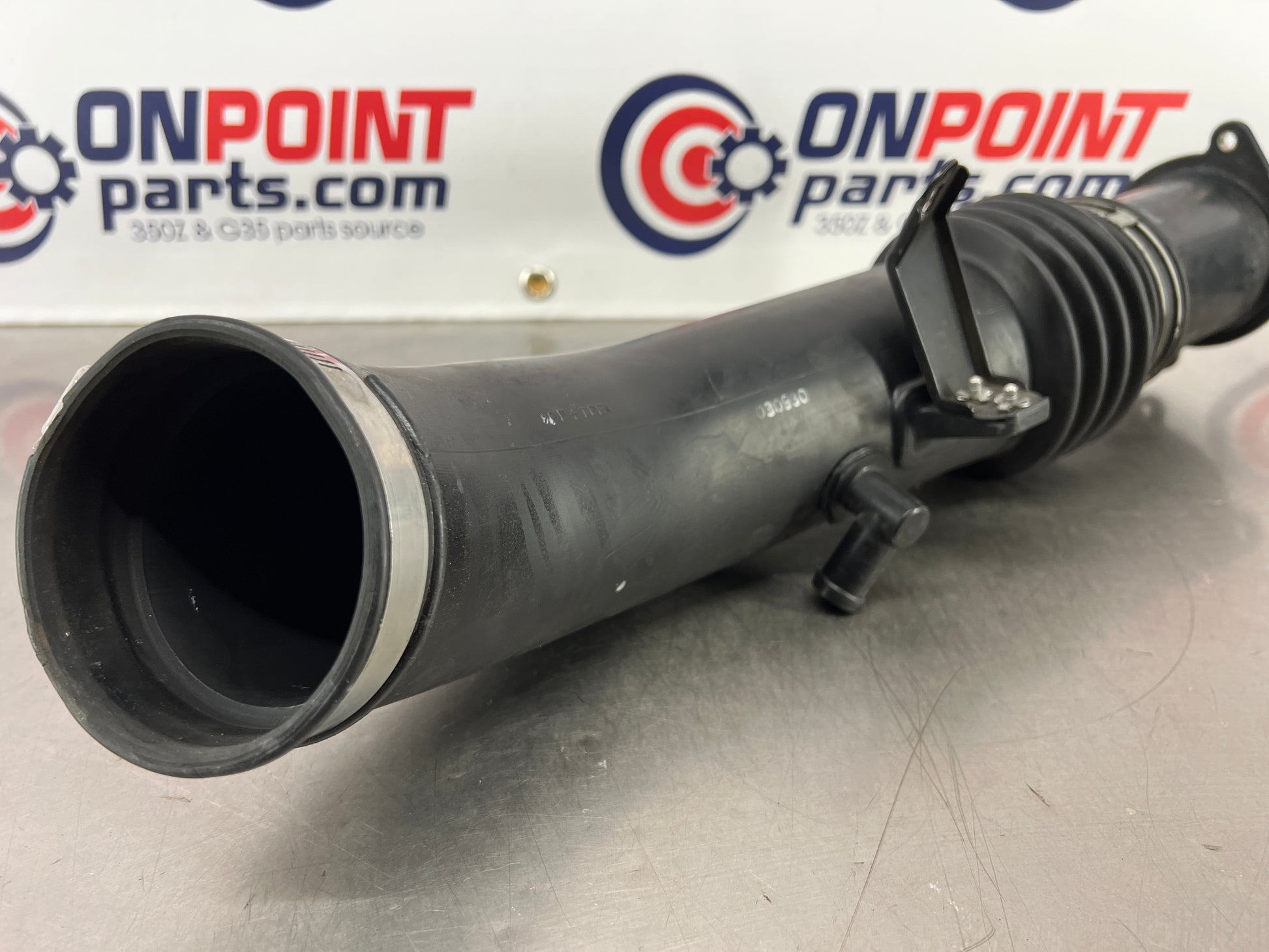 2004 Nissan 350Z Air Intake Tube with MAF Mass Airflow Sensor OEM 24BIVD3 - On Point Parts Inc