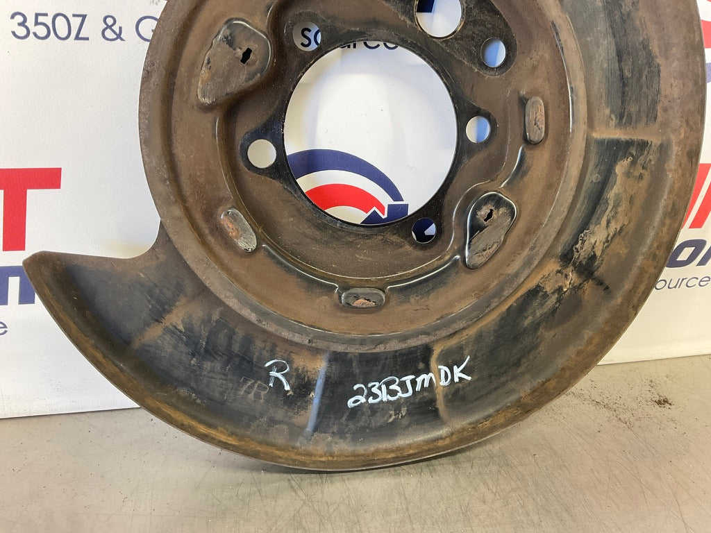 2008 Nissan 350Z Passenger Right Rear Brake Dust Shield OEM 23BJMDK - On Point Parts Inc