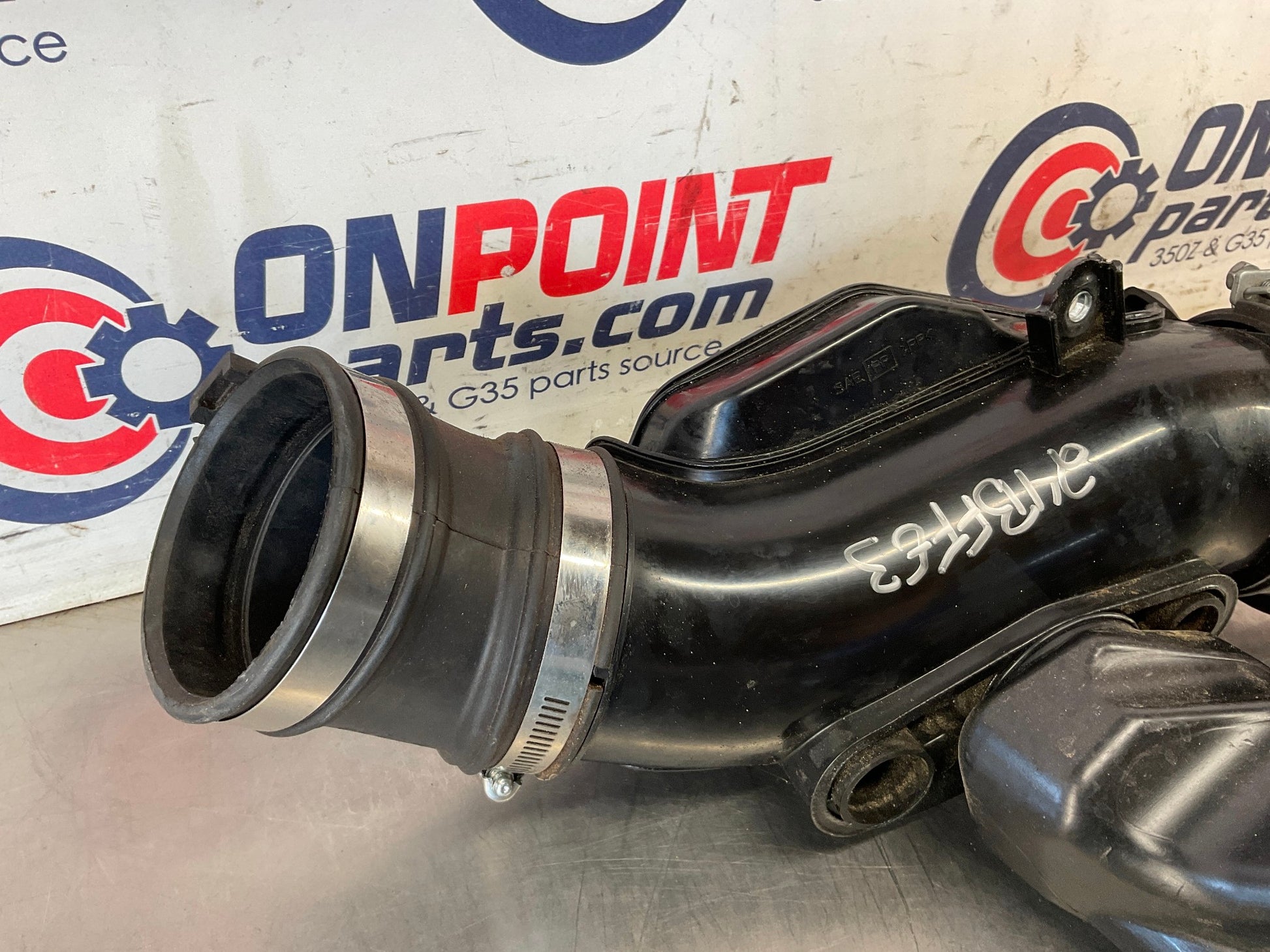 2005 Infiniti G35 Air Intake Duct Tube Resonator MAF Mass Airflow OEM 24BFFE3 - On Point Parts Inc