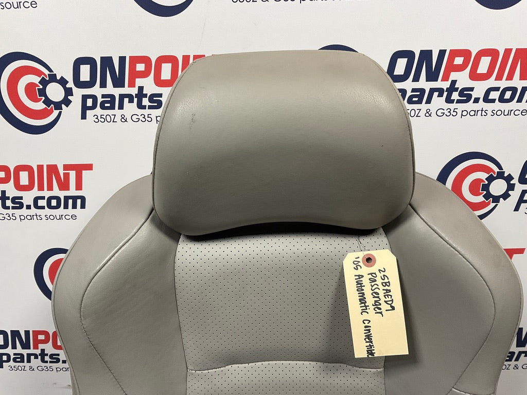 2005 Nissan 350Z Passenger Right Power Leather Seat with Controls OEM 25BAED9 - On Point Parts Inc