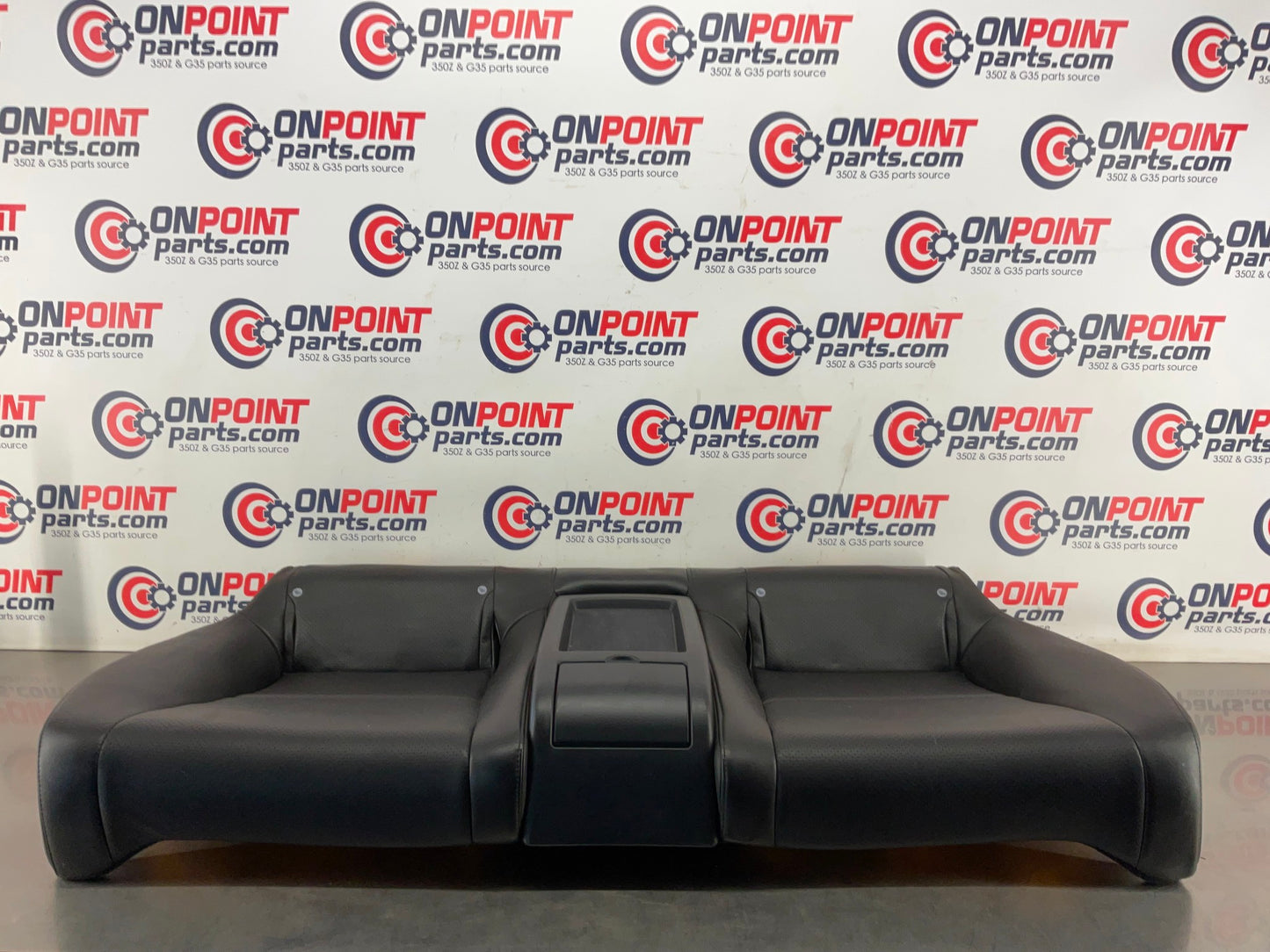 2003 Infiniti G35 Rear Lower Leather Seat Cushion with Cup Holders OEM 13BEWE9 - On Point Parts Inc