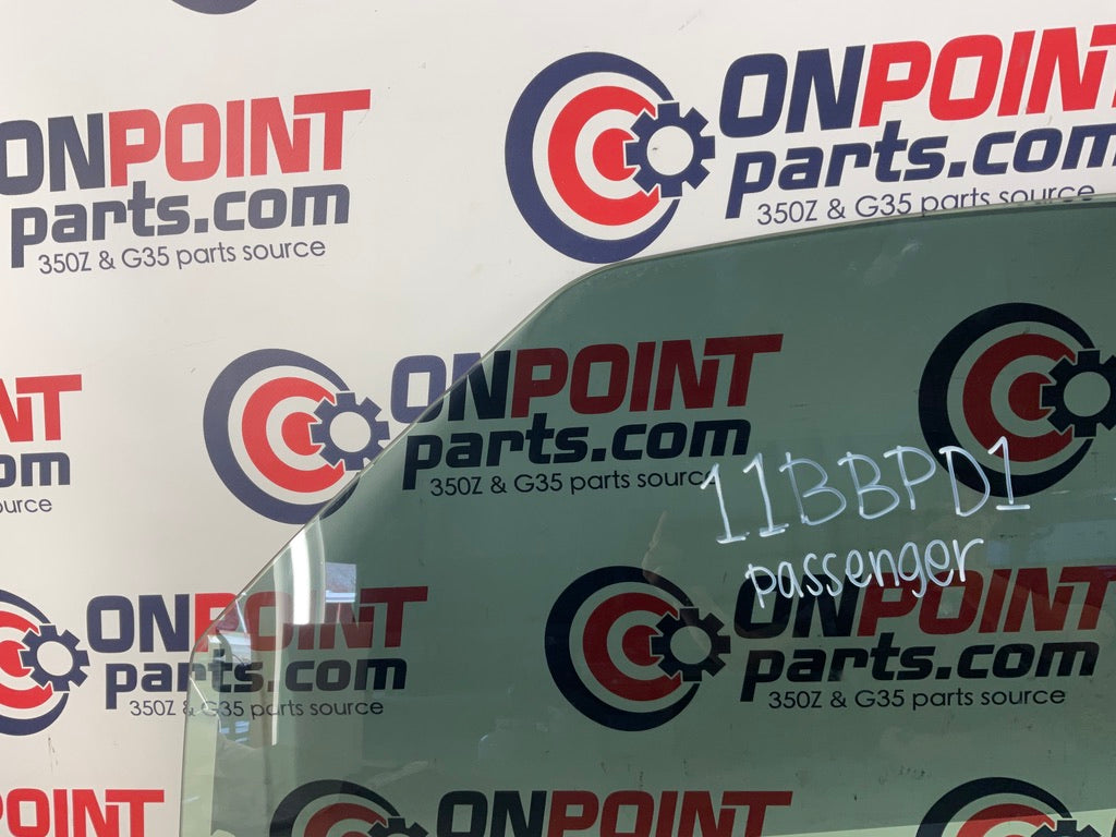 2016 Nissan 370Z Passenger Right Tinted Window Door Glass 80300 OEM 11BB9D3 - On Point Parts Inc