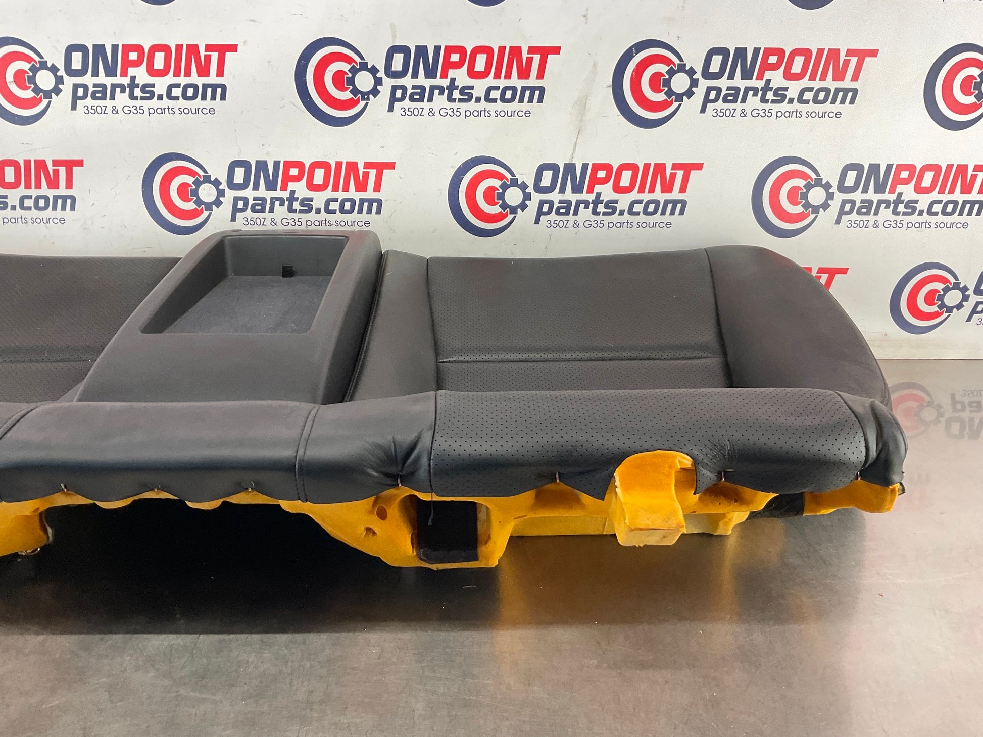 2003 Infiniti G35 Rear Lower Leather Seat Cushion with Cup Holders OEM 13BEWE9 - On Point Parts Inc