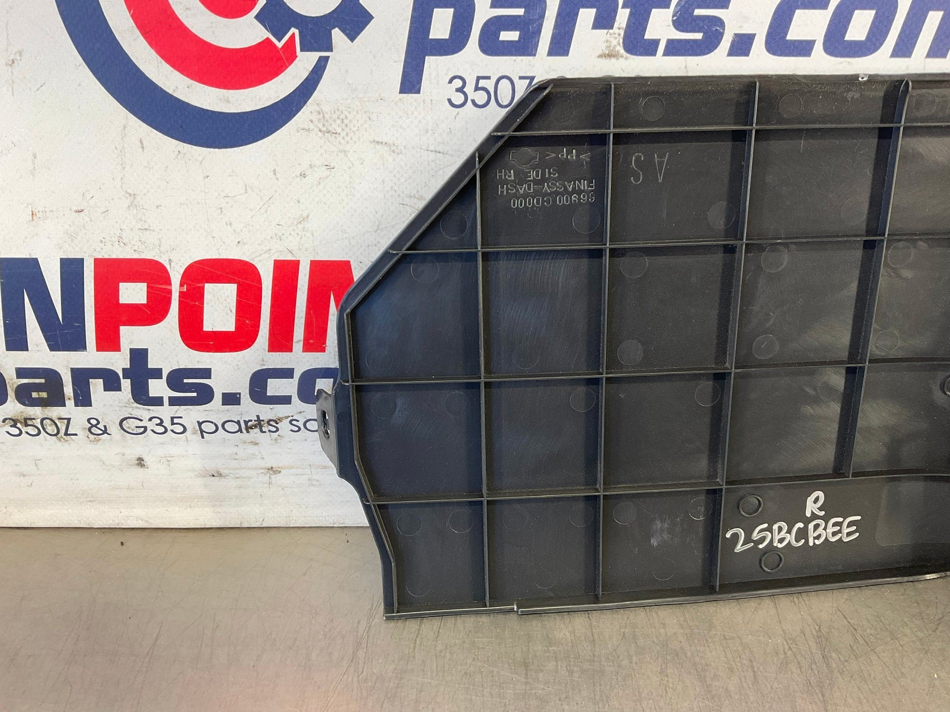 2007 Nissan 350Z Passenger Right Lower Kick Plate Panel 66900 OEM 25BCBEE - On Point Parts Inc