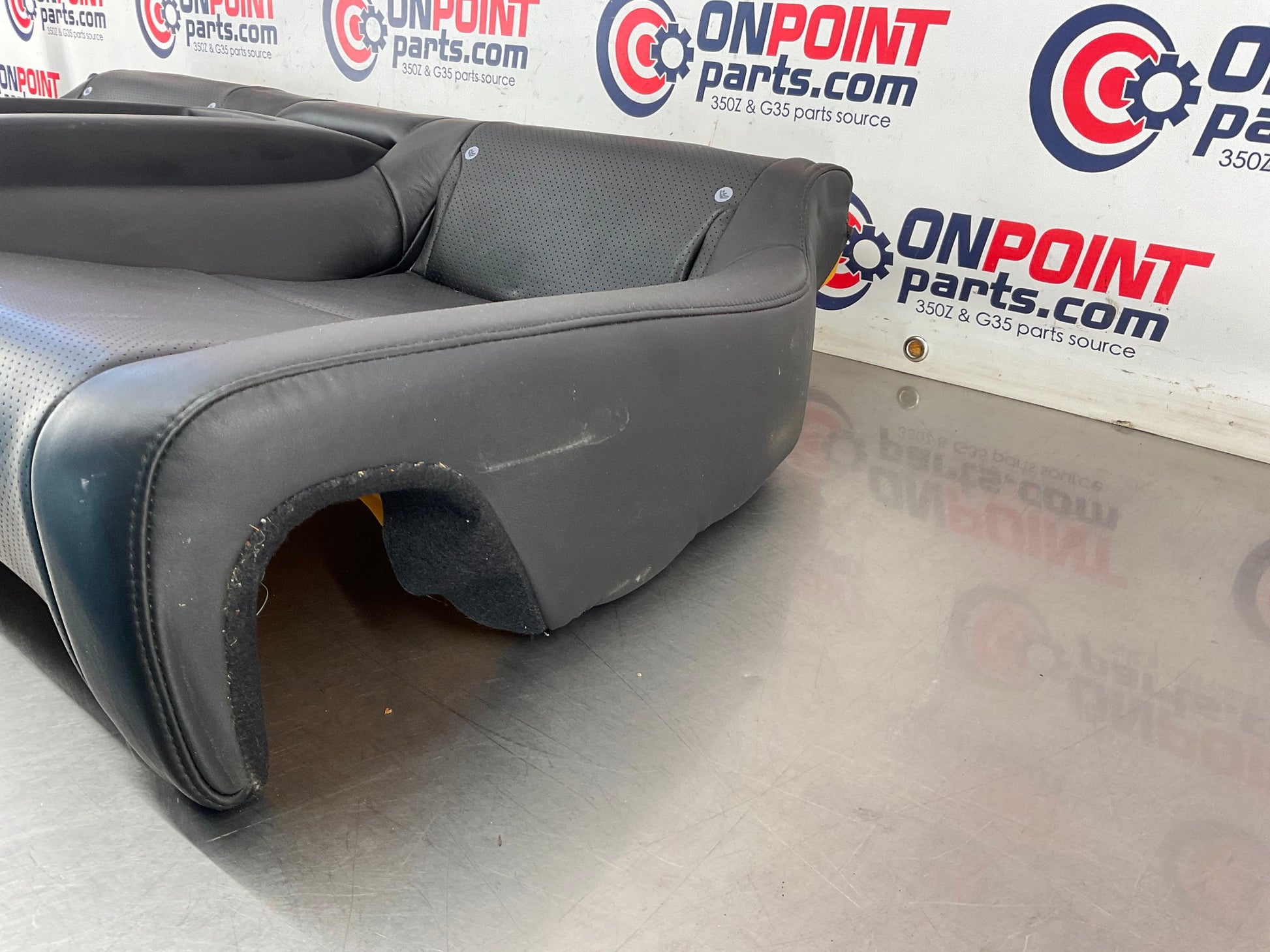2003 Infiniti G35 Rear Lower Leather Seat Cushion with Cup Holders OEM 13BEWE9 - On Point Parts Inc