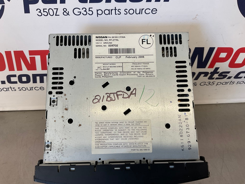 2006 Nissan 350Z Bose 6CD Stereo Radio Head Unit OEM 21BJFDA - On Point Parts Inc
