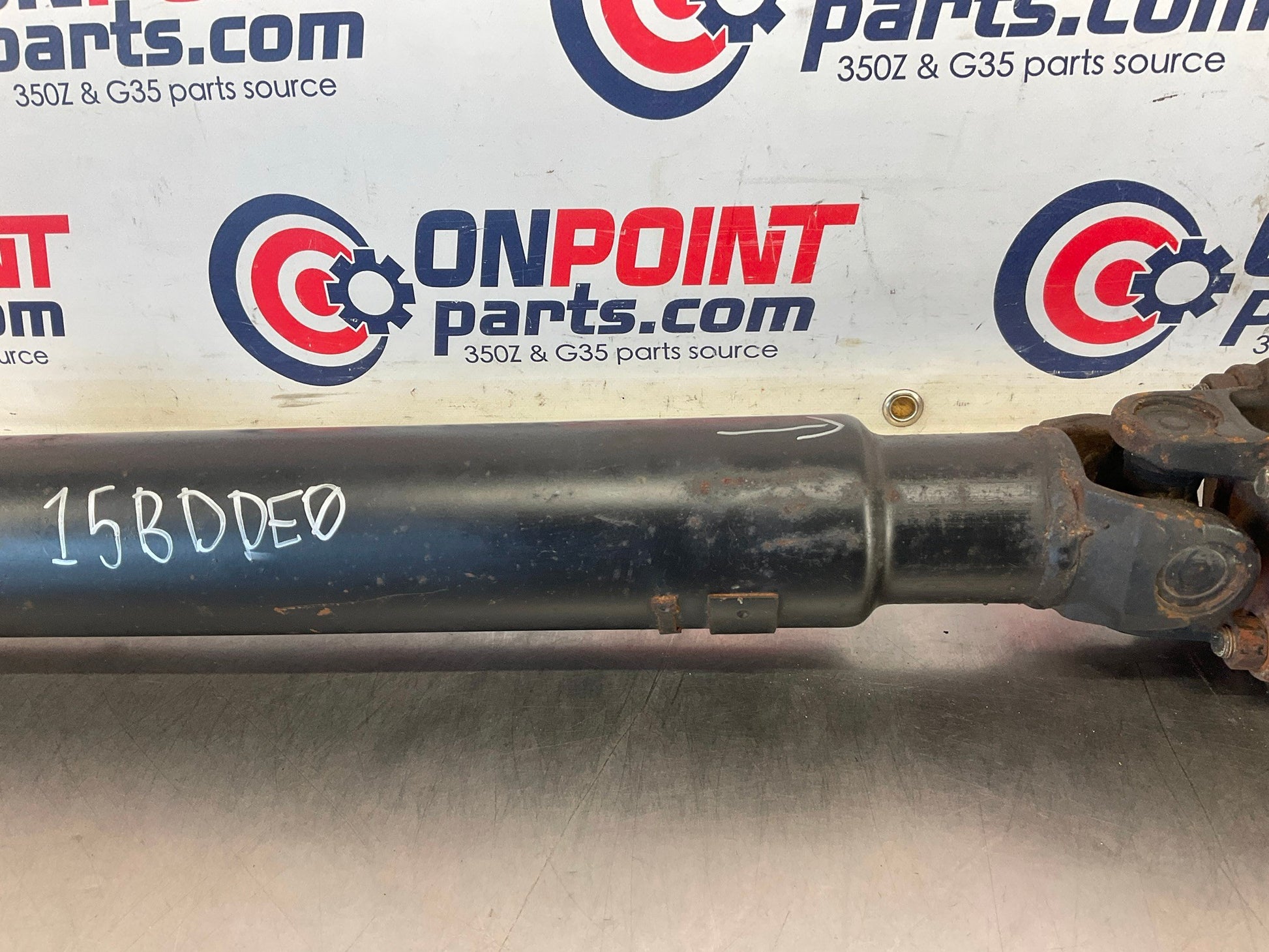 2003 Infiniti G35 Sedan 2 Piece RWD Rear Wheel Drive Shaft Manual OEM 15BDDE0 - On Point Parts Inc