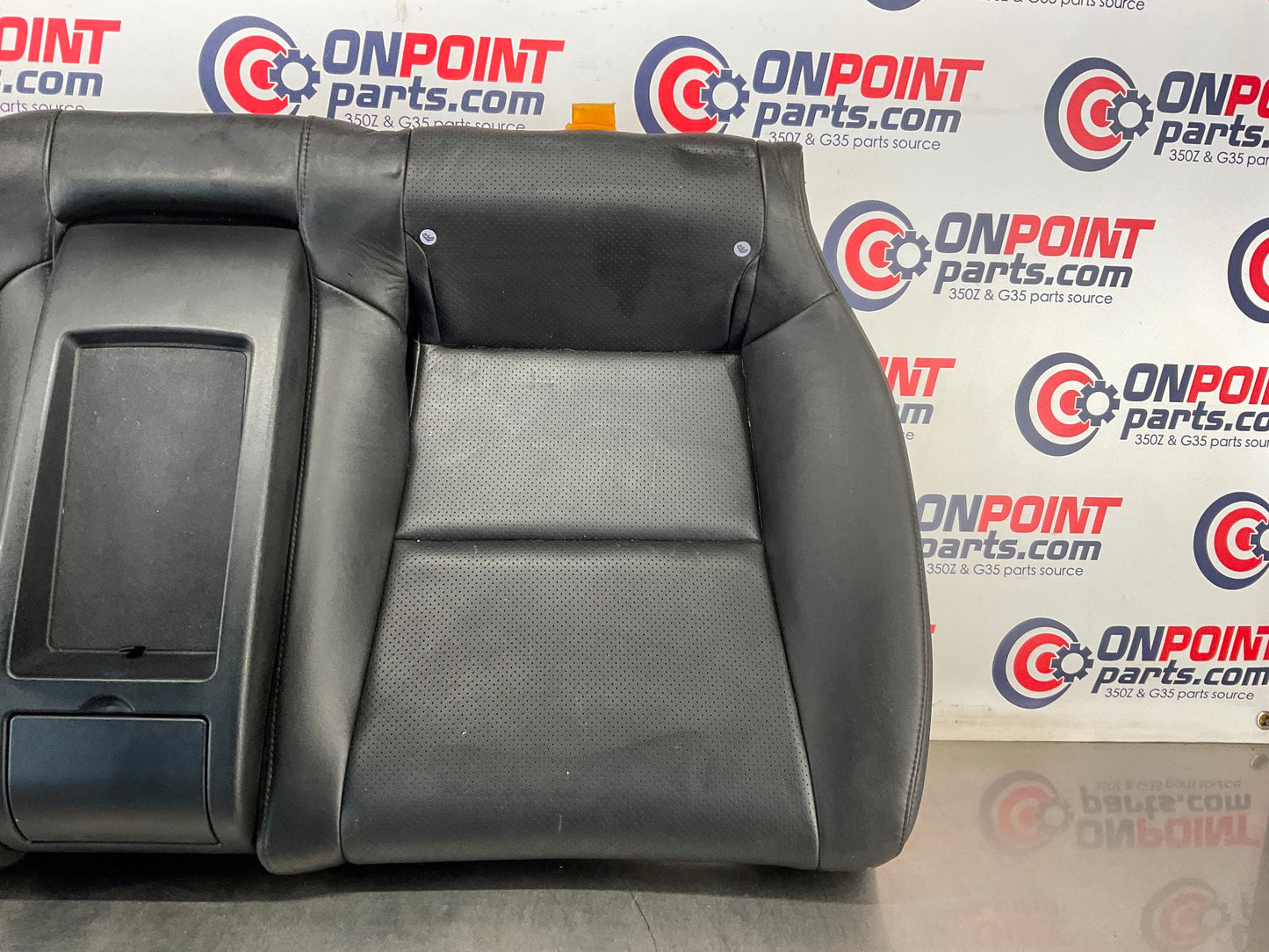 2003 Infiniti G35 Rear Lower Leather Seat Cushion with Cup Holders OEM 13BEWE9 - On Point Parts Inc