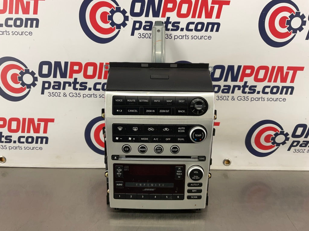 2006 Infiniti G35 Sedan Navigation Radio CD Climate Control Display OEM 25BJ1DC - On Point Parts Inc