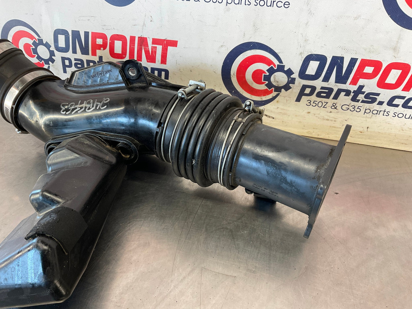 2005 Infiniti G35 Air Intake Duct Tube Resonator MAF Mass Airflow OEM 24BFFE3 - On Point Parts Inc